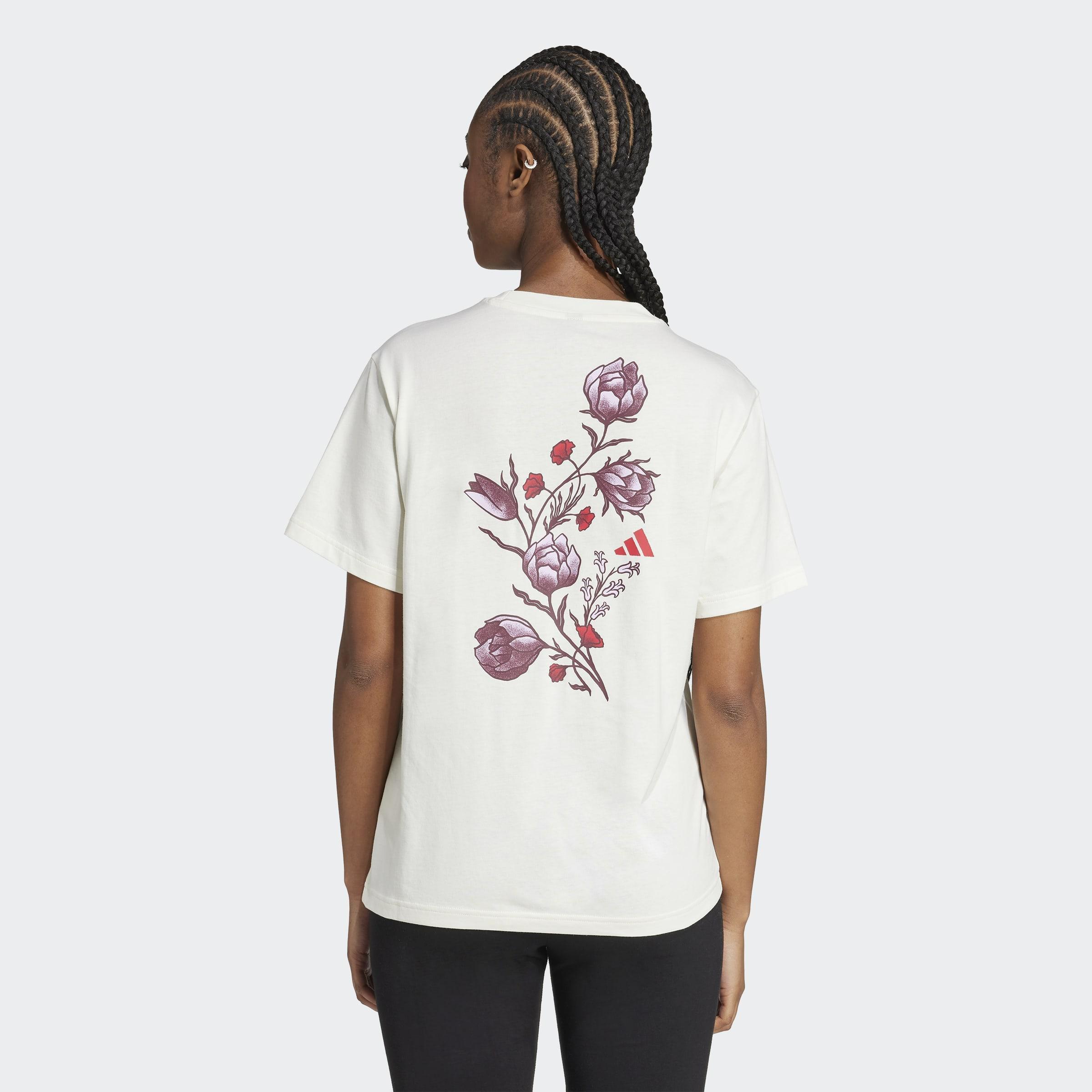 Tiro Floral Graphic T-Shirt, White