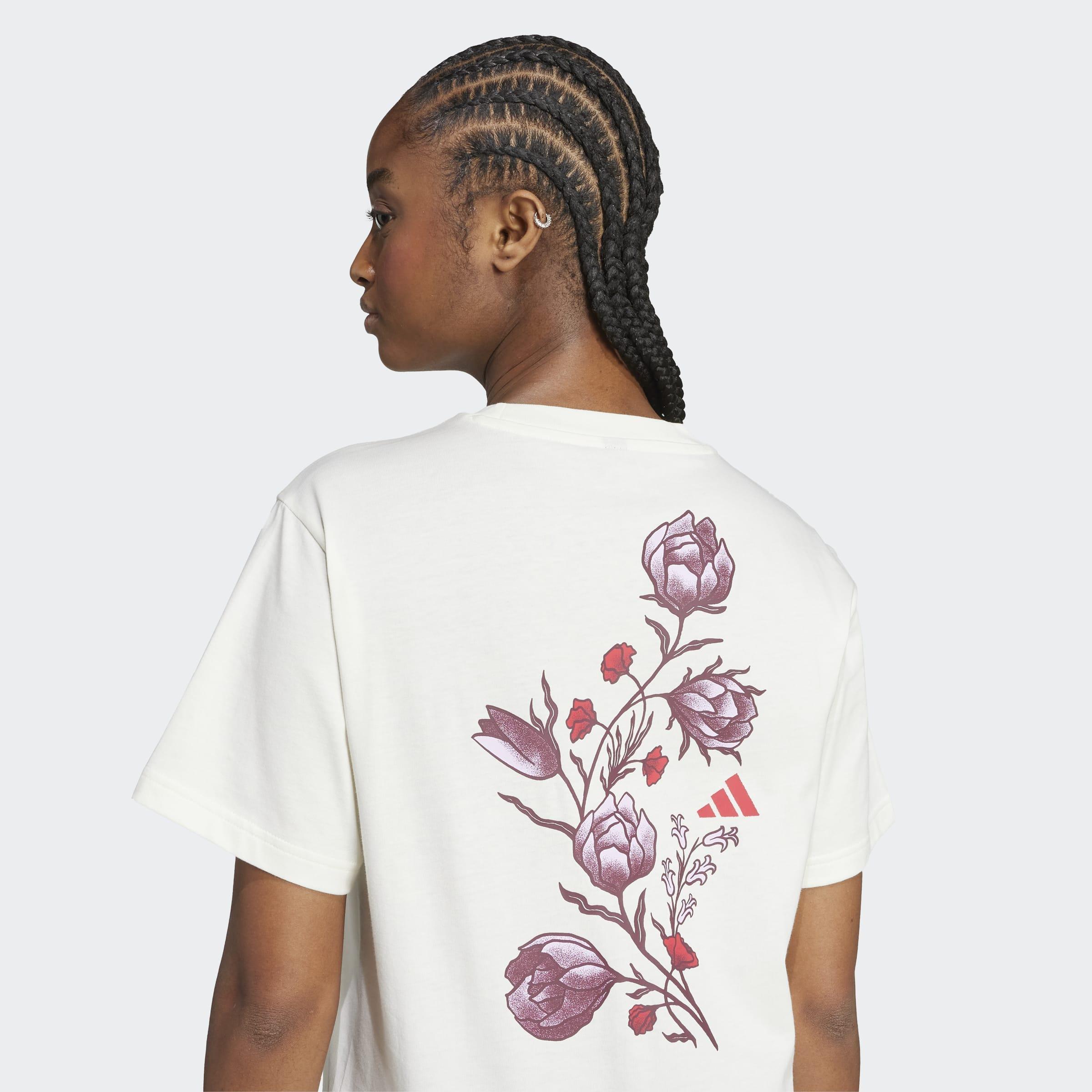Tiro Floral Graphic T-Shirt, White, A901_ONE, large image number 3