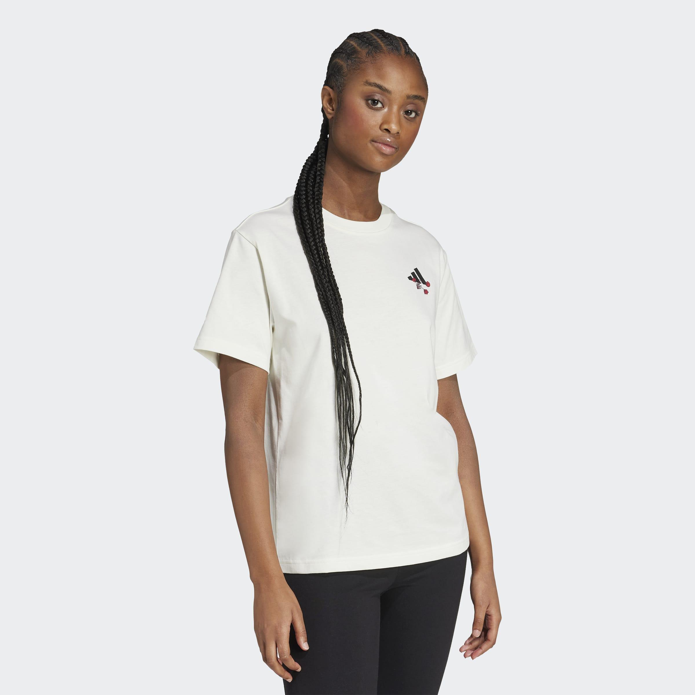 Tiro Floral Graphic T-Shirt, White, A901_ONE, large image number 4