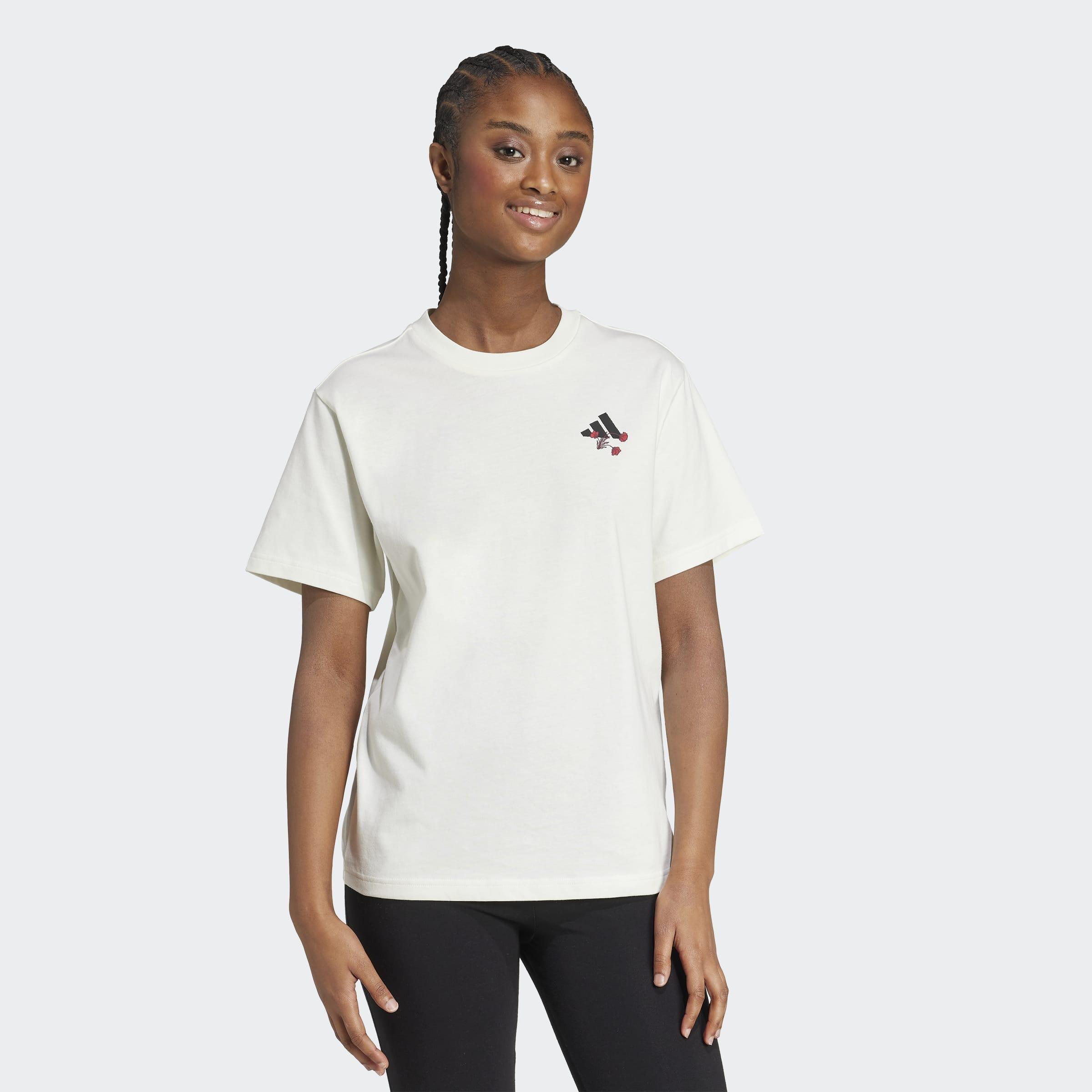 Tiro Floral Graphic T-Shirt, White, A901_ONE, large image number 5