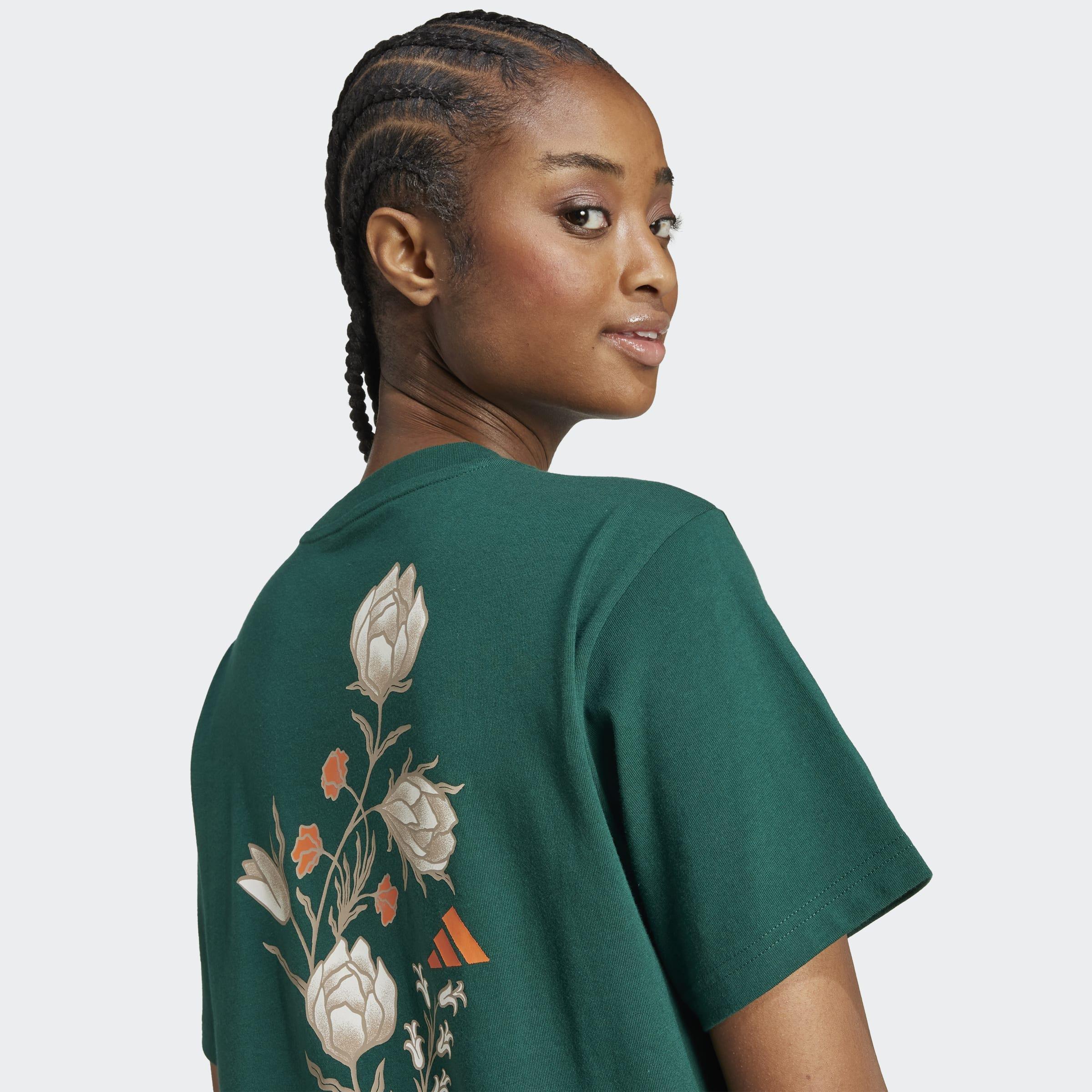 Tiro Floral Graphic T-Shirt, Green, A901_ONE, large image number 3