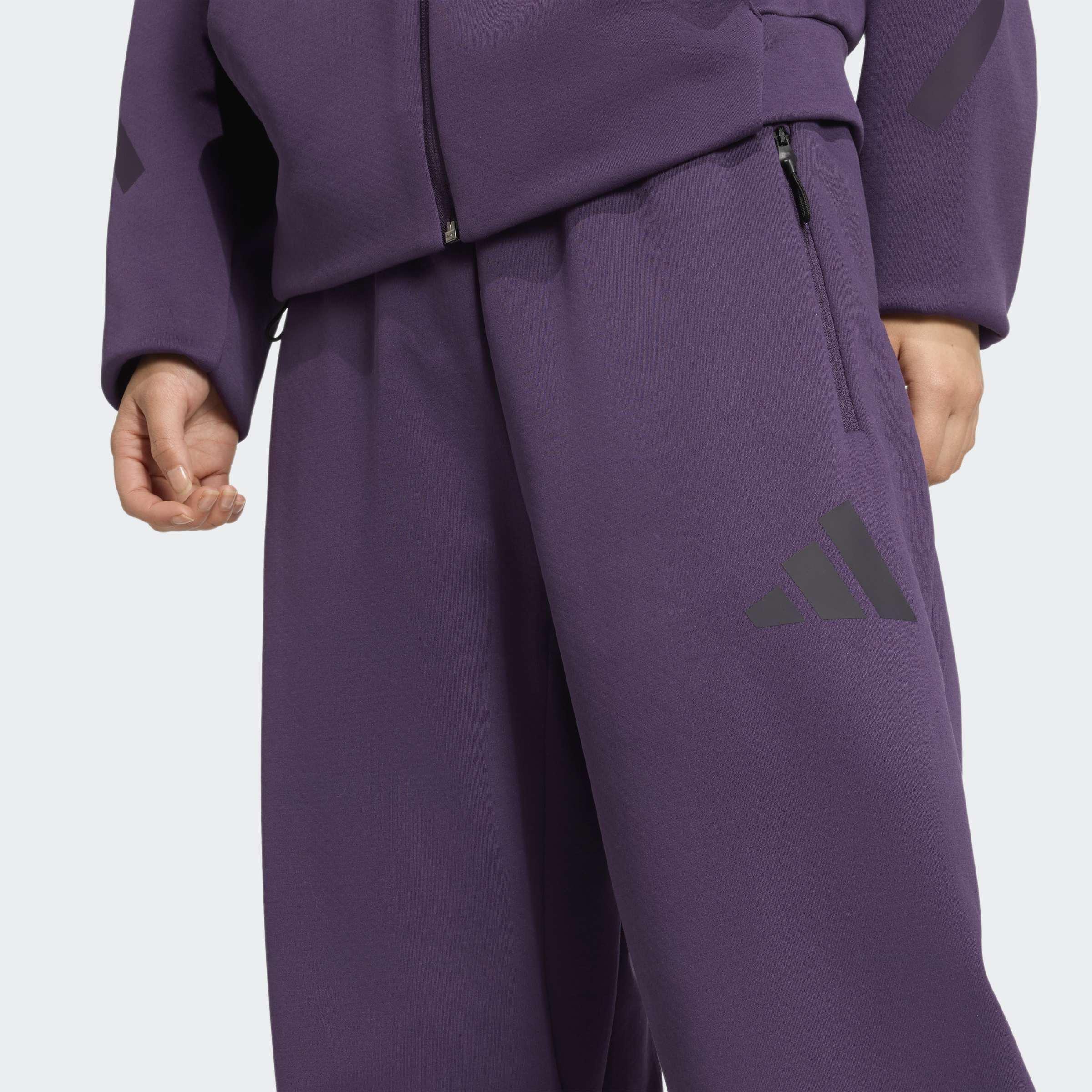 Adidas Z.N.E. Barrel Tracksuit Bottoms, Purple, A901_ONE, large image number 2