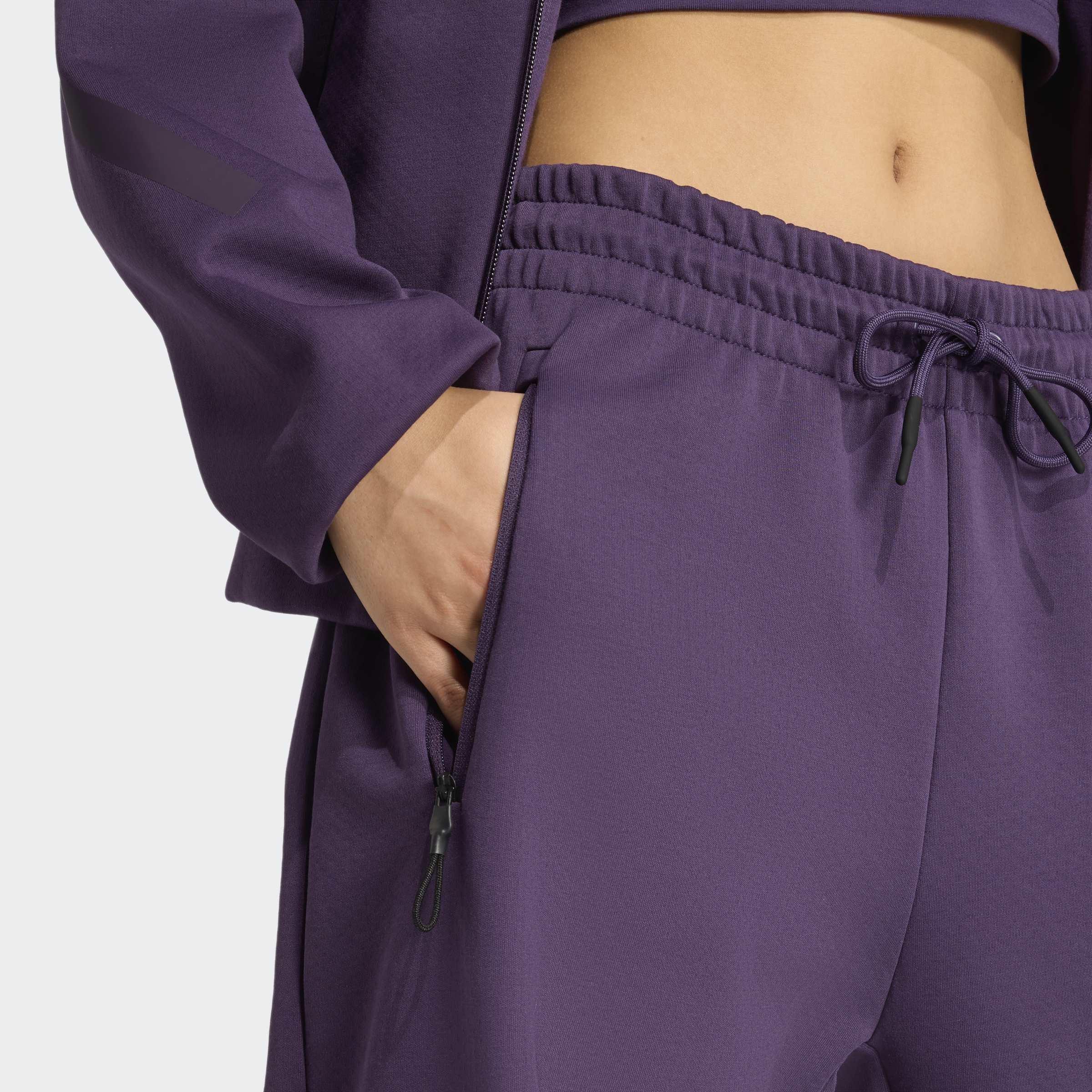 Adidas Z.N.E. Barrel Tracksuit Bottoms, Purple, A901_ONE, large image number 3