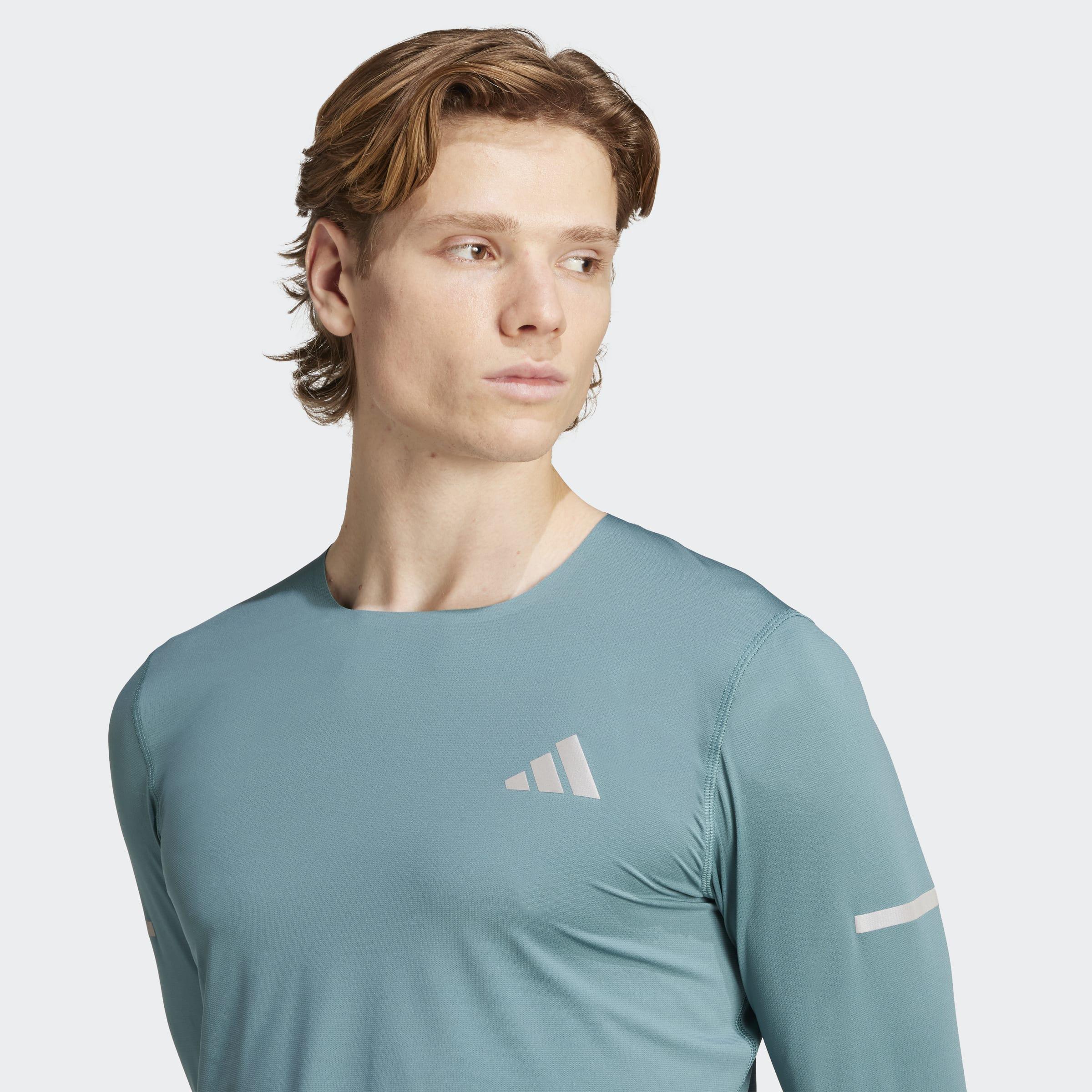 Adi365 Running Climacool+ Long-Sleeve Top, Green, A901_ONE, large image number 2