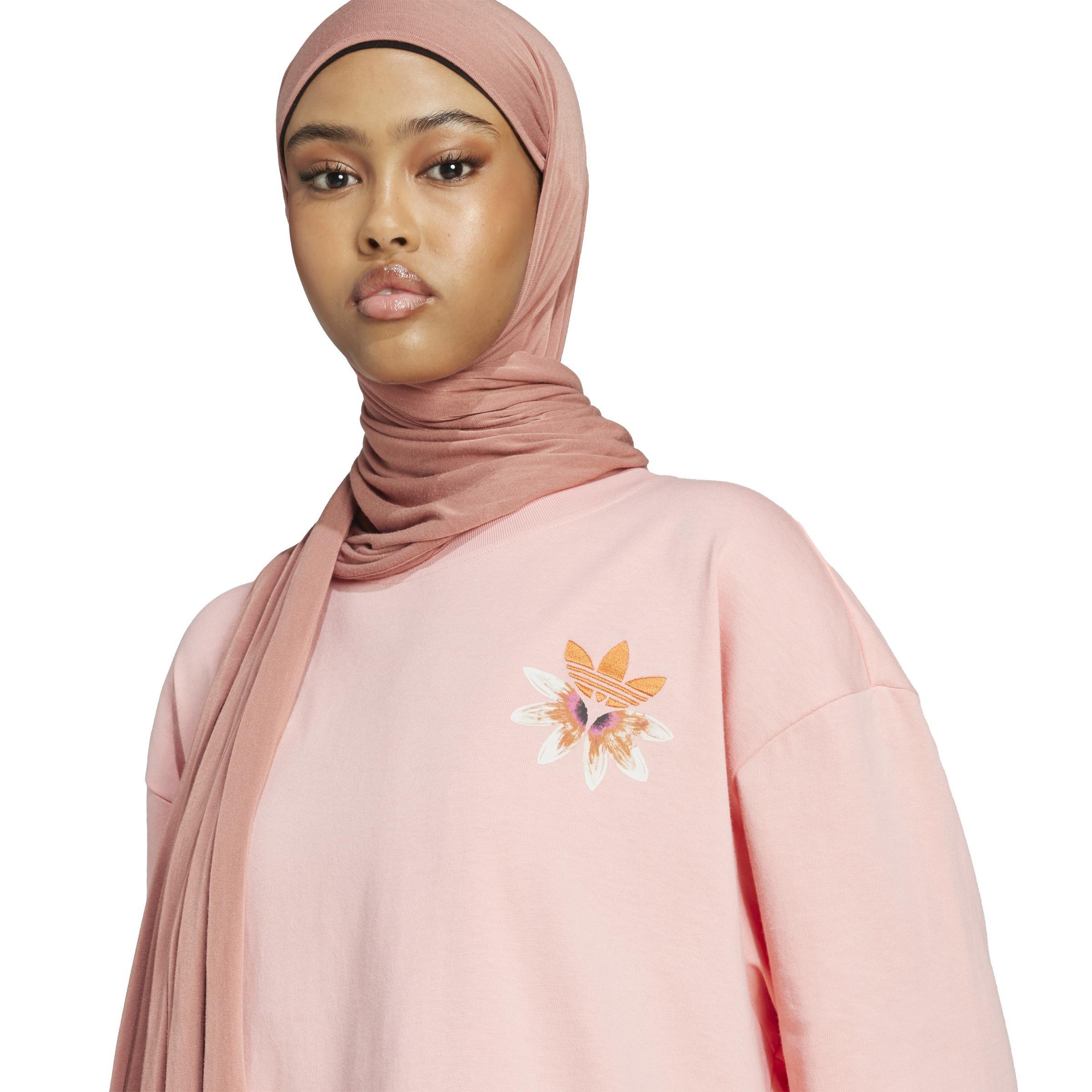 adidas Originals Summer Glow Graphic T-Shirt, Pink, A901_ONE, large image number 5