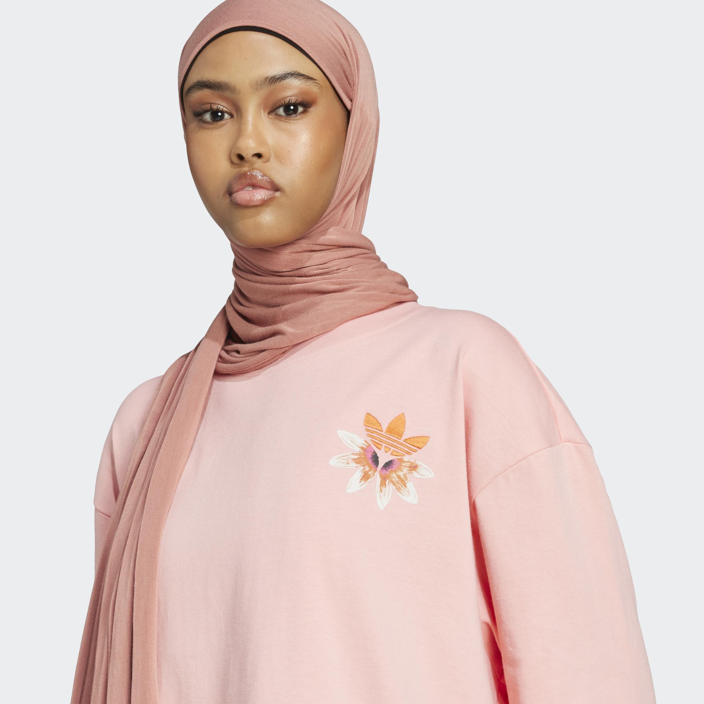 adidas Originals Summer Glow Graphic T-Shirt, Pink, A901_ONE, large image number 6