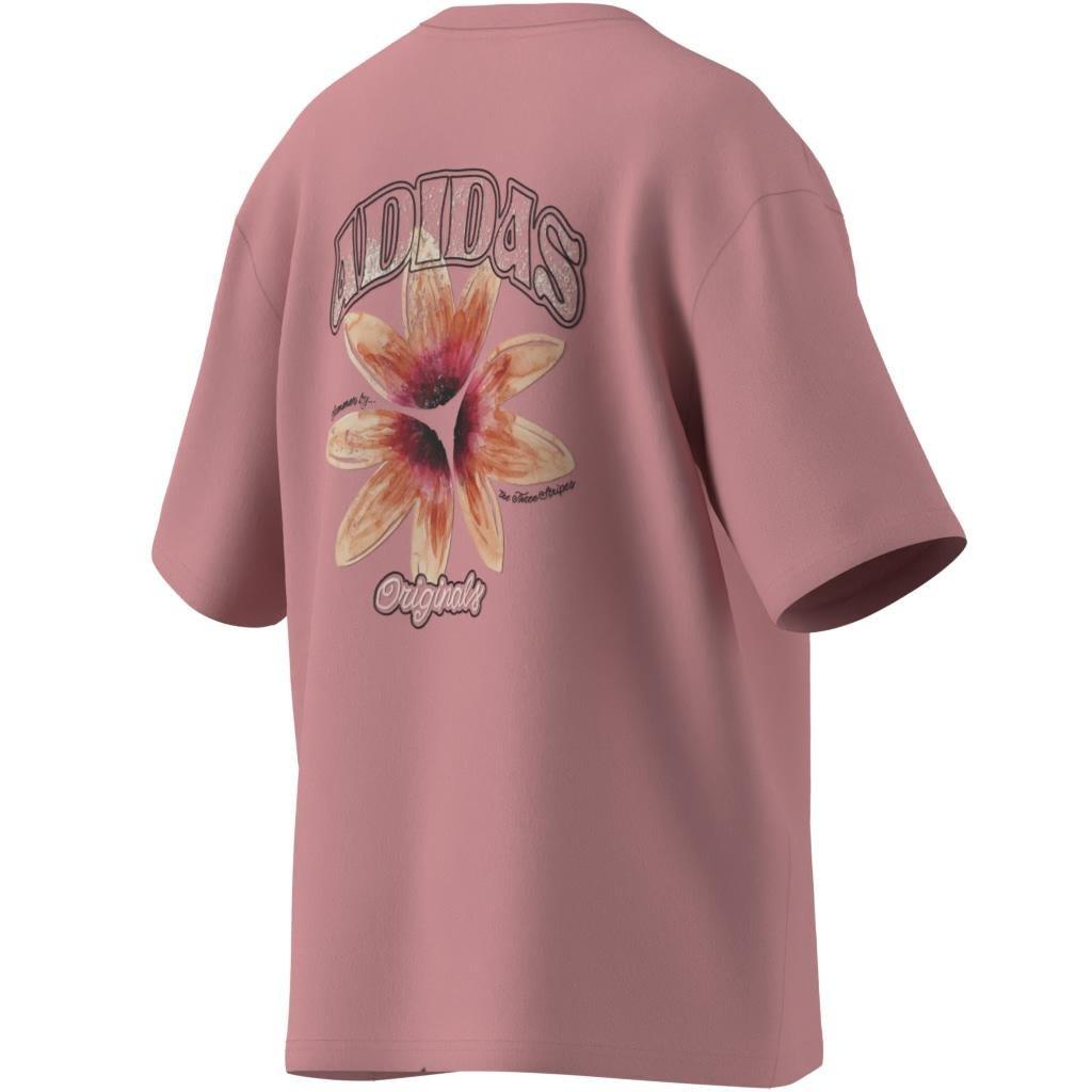 adidas Originals Summer Glow Graphic T-Shirt, Pink, A901_ONE, large image number 9