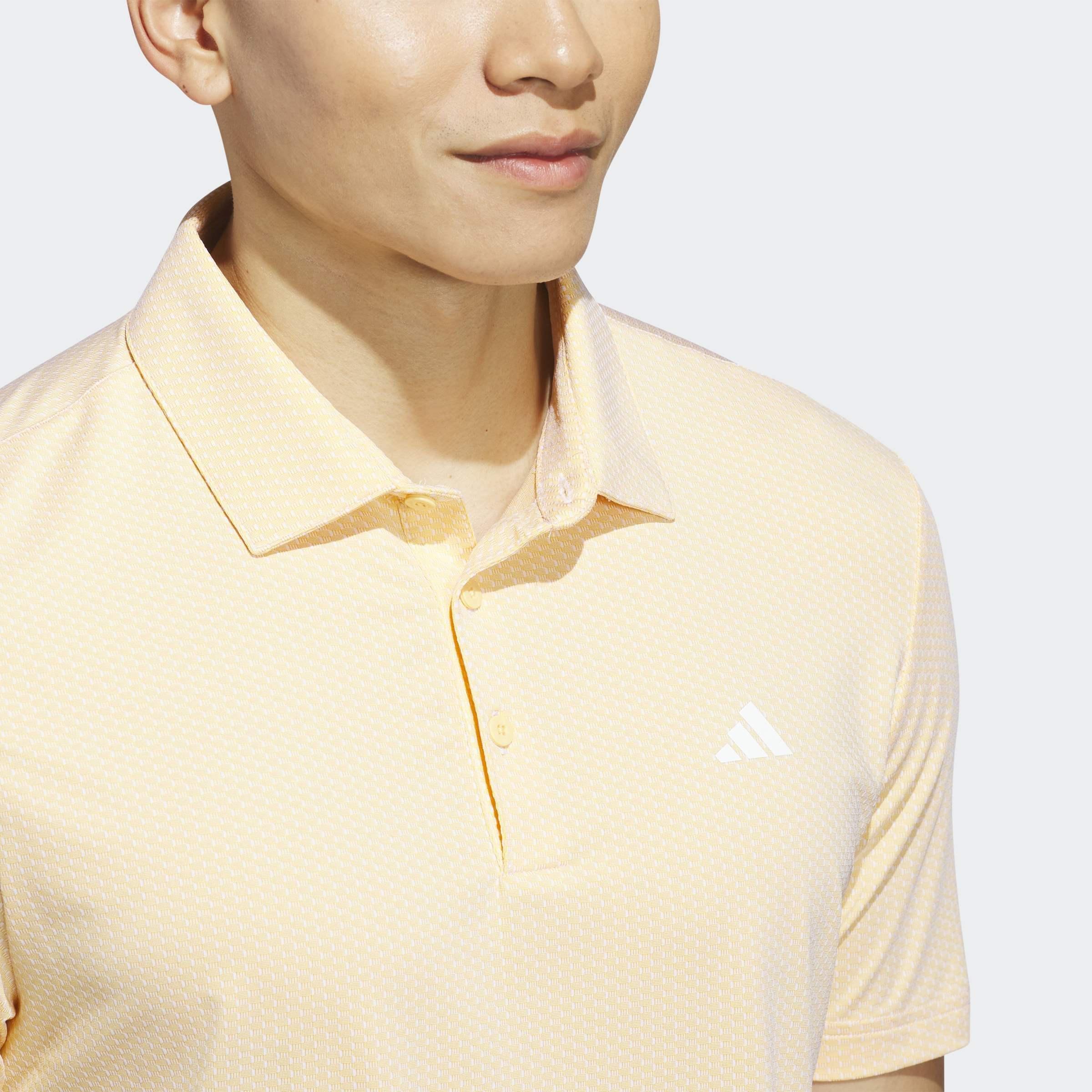 Performance Textured Polo Shirt, Yellow, A901_ONE, large image number 2
