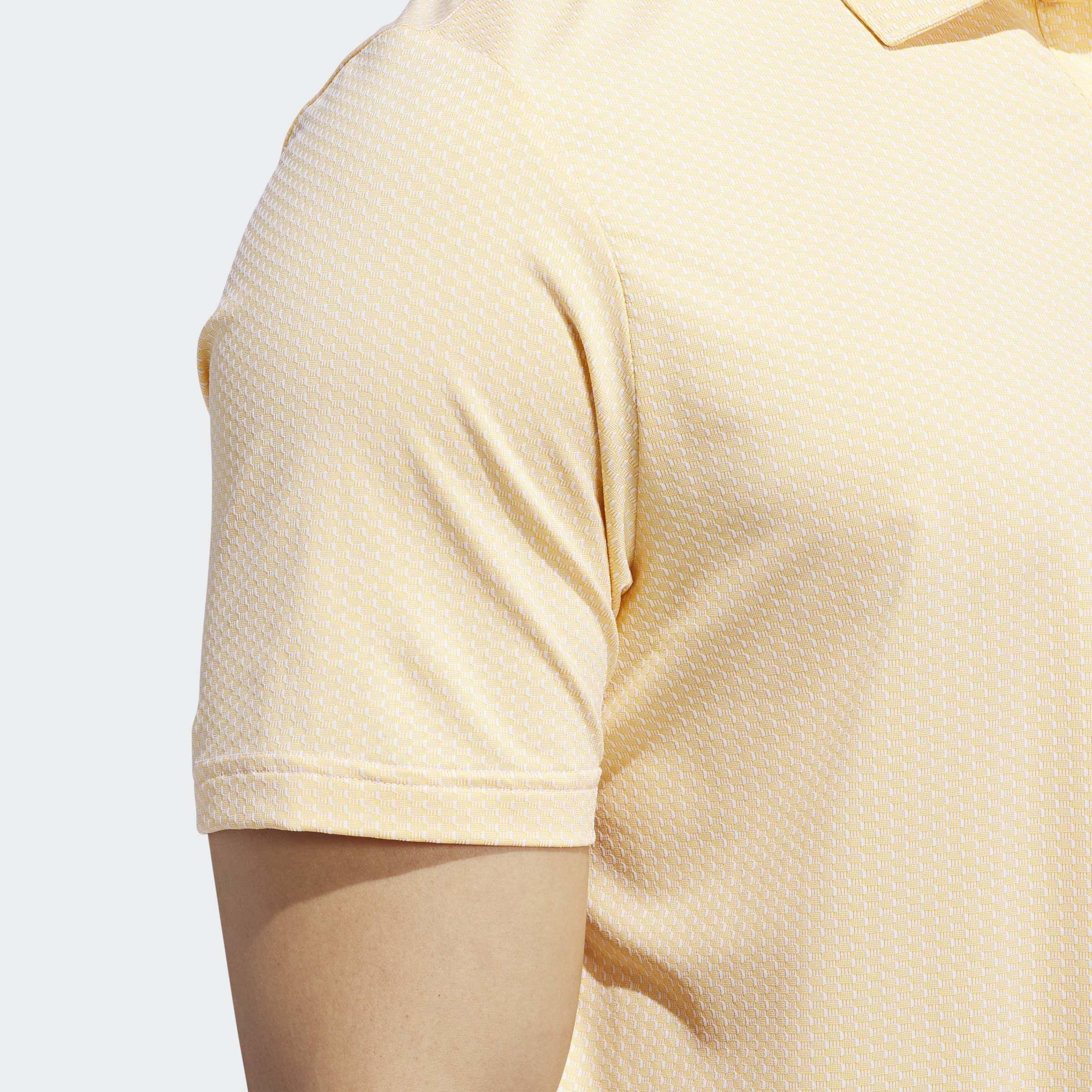 Performance Textured Polo Shirt, Yellow, A901_ONE, large image number 3