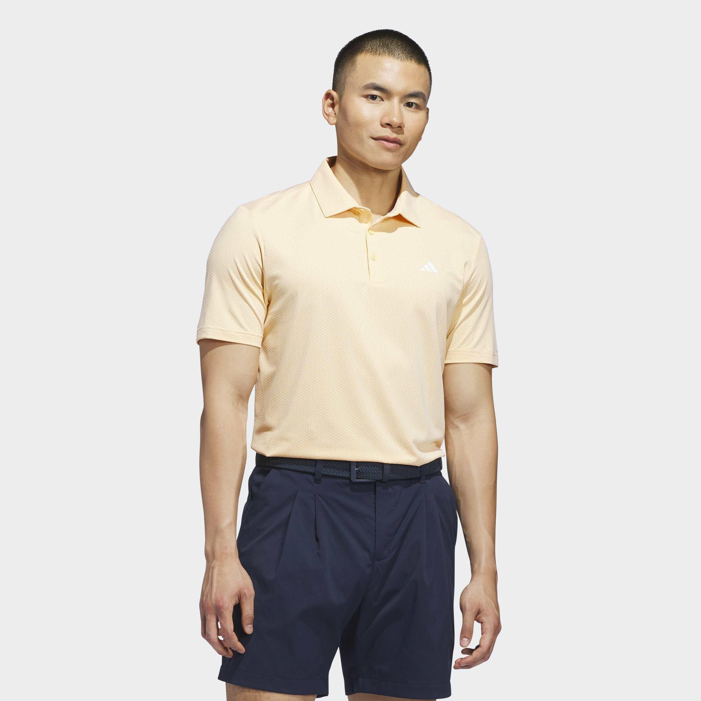 Performance Textured Polo Shirt, Yellow, A901_ONE, large image number 4