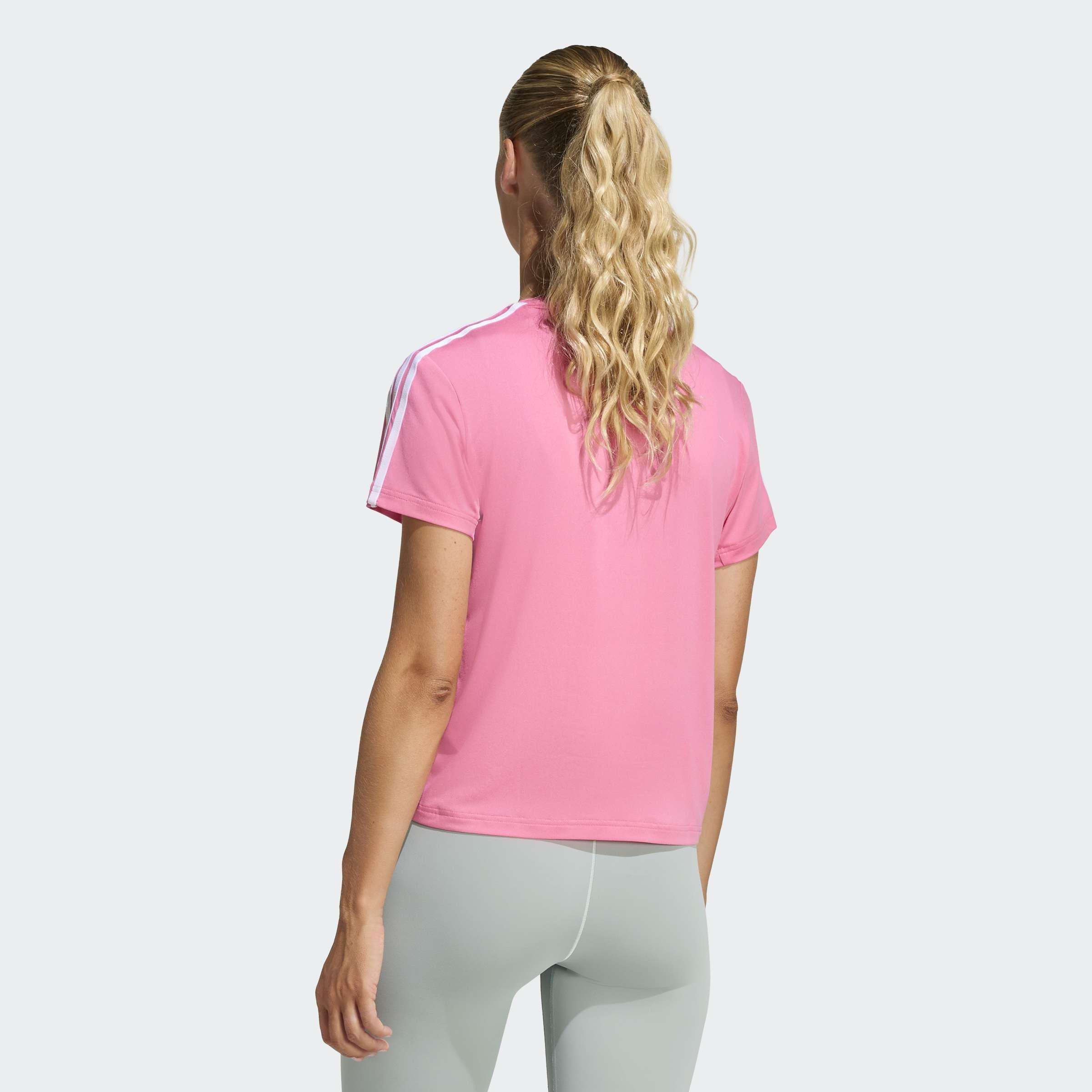 AEROREADY Train Essentials 3-Stripes T-Shirt, Pink