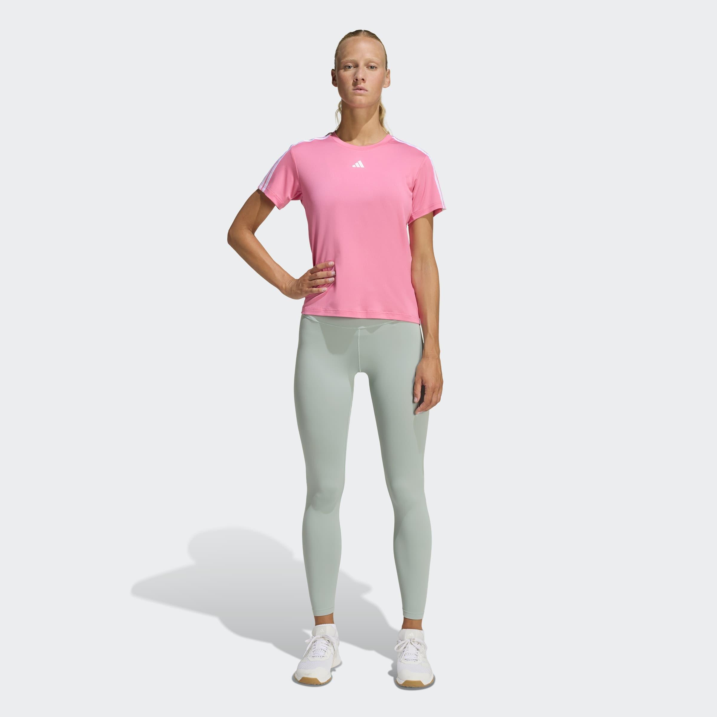 AEROREADY Train Essentials 3-Stripes T-Shirt, Pink, A901_ONE, large image number 6