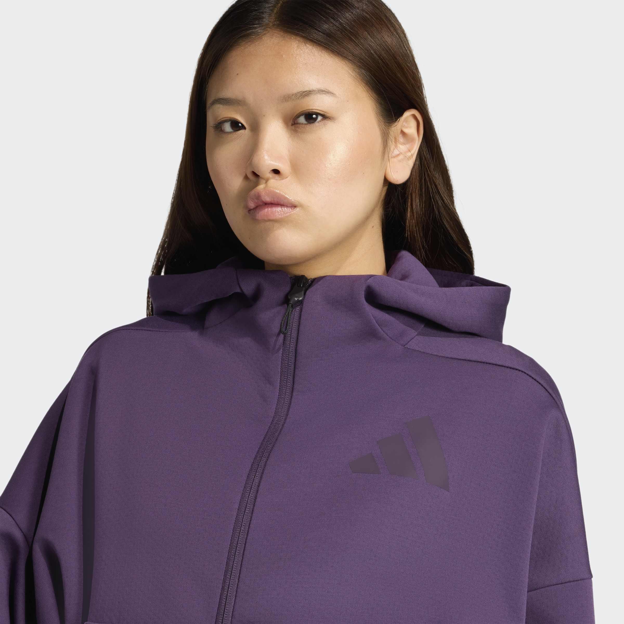 Adidas Z.N.E. Full-Zip Hoodie, Purple, A901_ONE, large image number 2