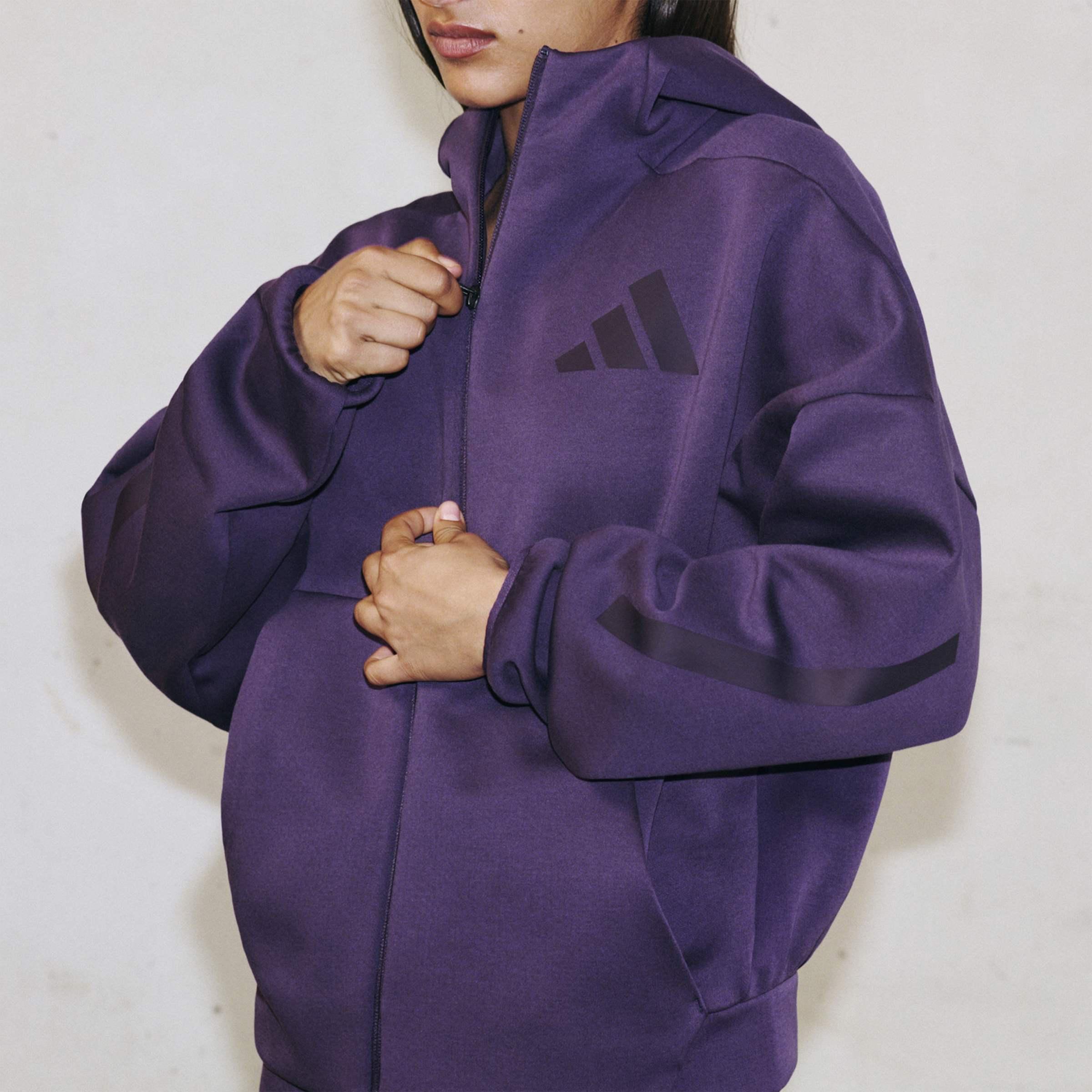 Adidas Z.N.E. Full-Zip Hoodie, Purple, A901_ONE, large image number 6