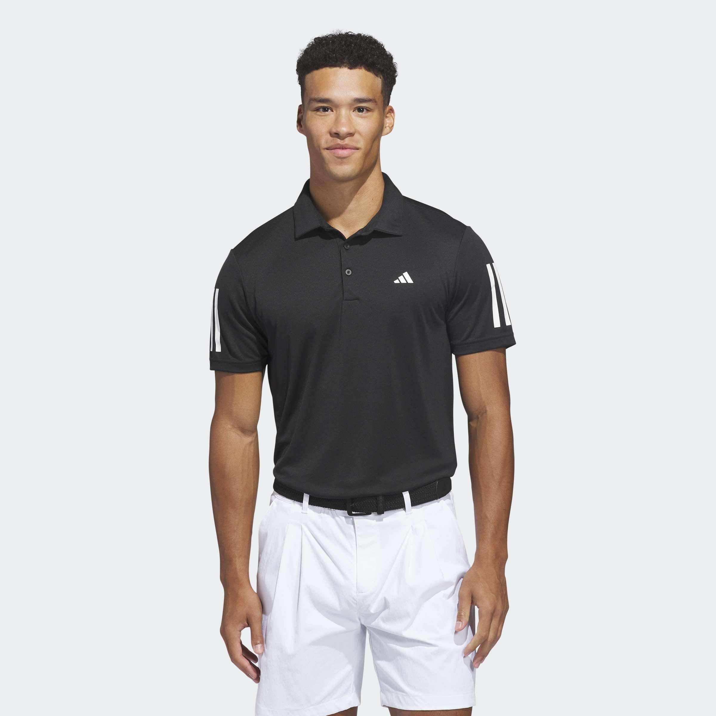 Performance 3-Stripe Polo Shirt, Black, A901_ONE, large image number 5