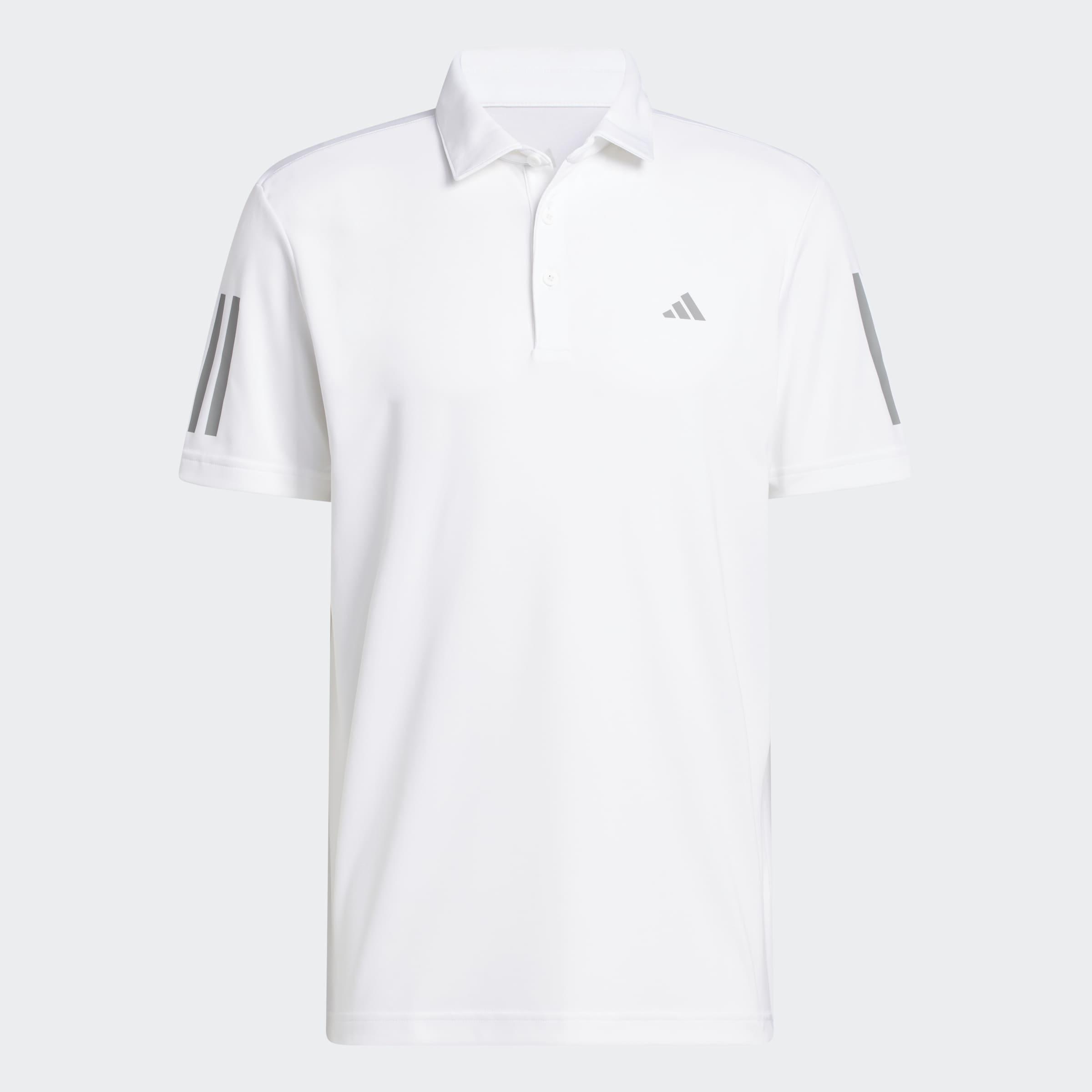 Performance 3-Stripe Polo Shirt, White