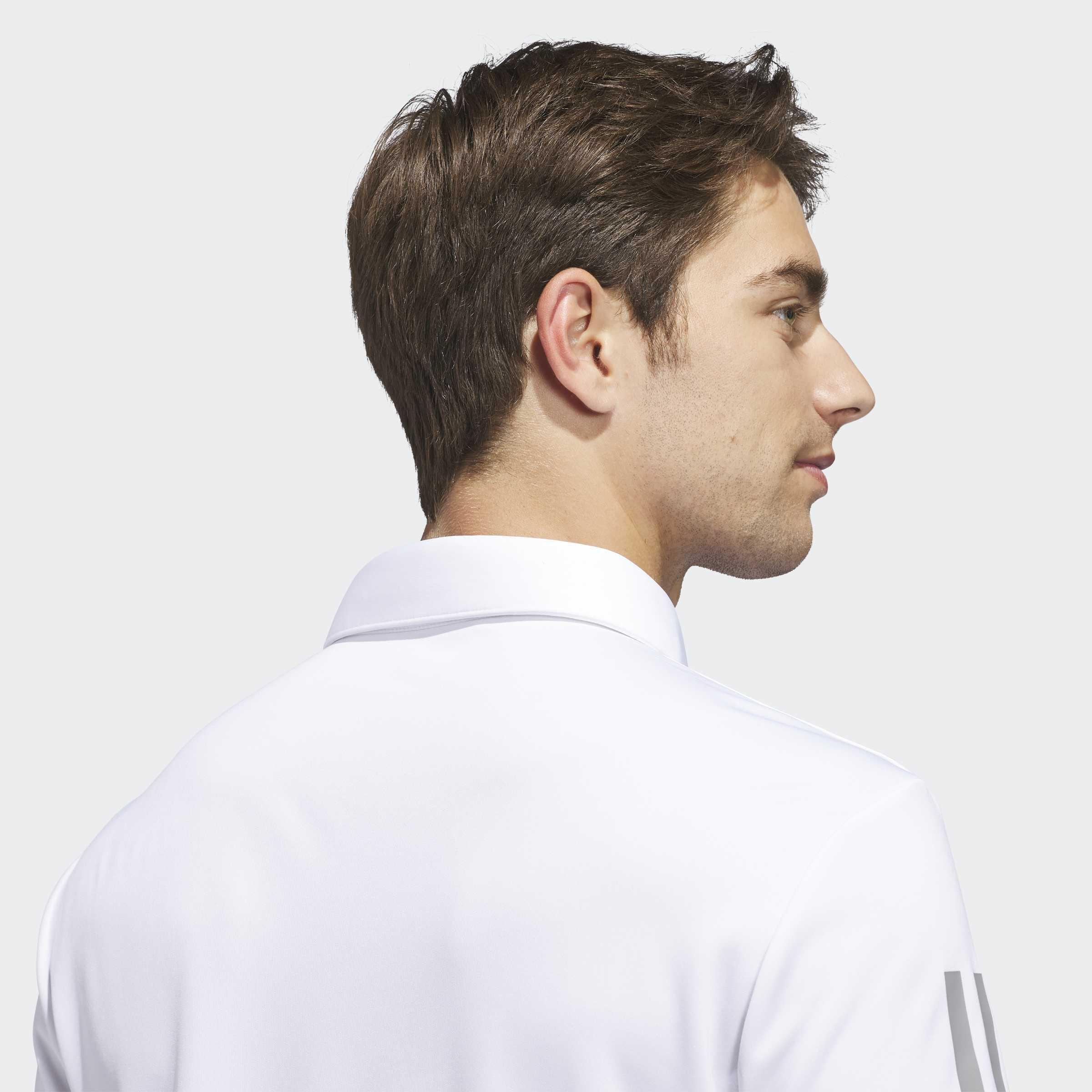 Performance 3-Stripe Polo Shirt, White, A901_ONE, large image number 2