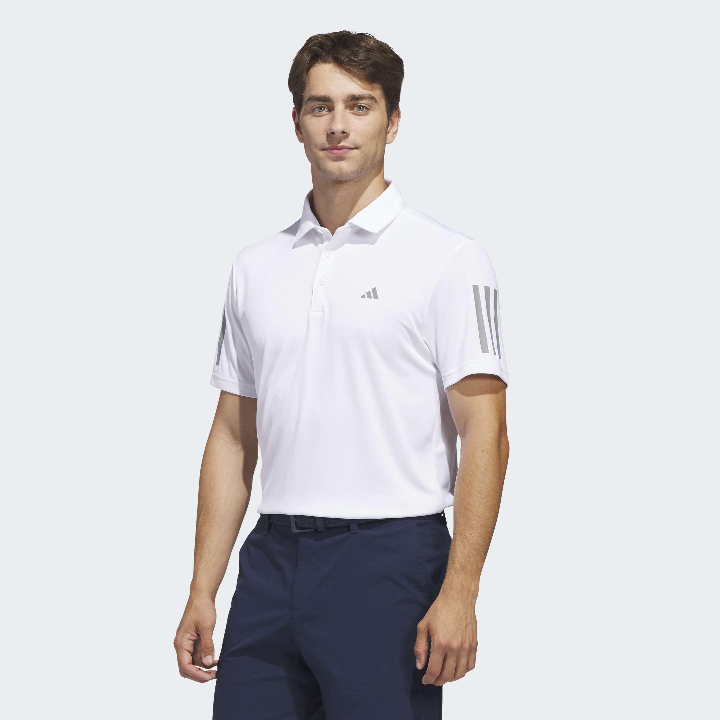 Performance 3-Stripe Polo Shirt, White, A901_ONE, large image number 5