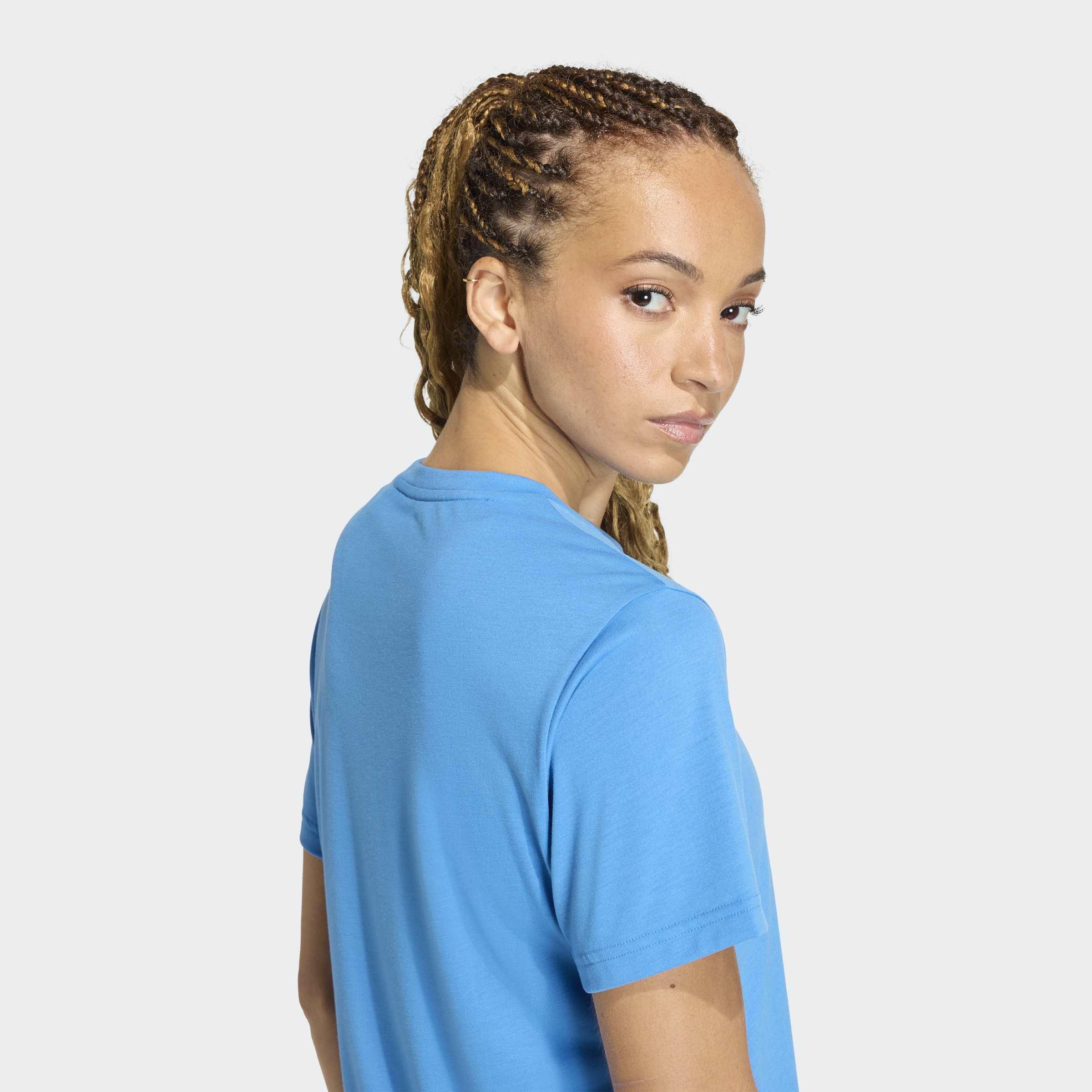 Train Essentials Big Logo Performance Training T-Shirt, Blue, A901_ONE, large image number 2