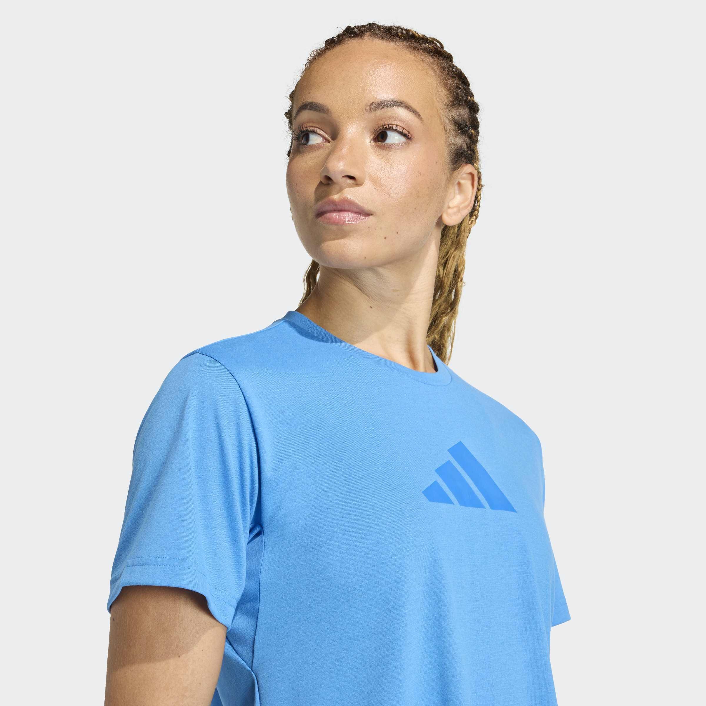 Train Essentials Big Logo Performance Training T-Shirt, Blue, A901_ONE, large image number 3