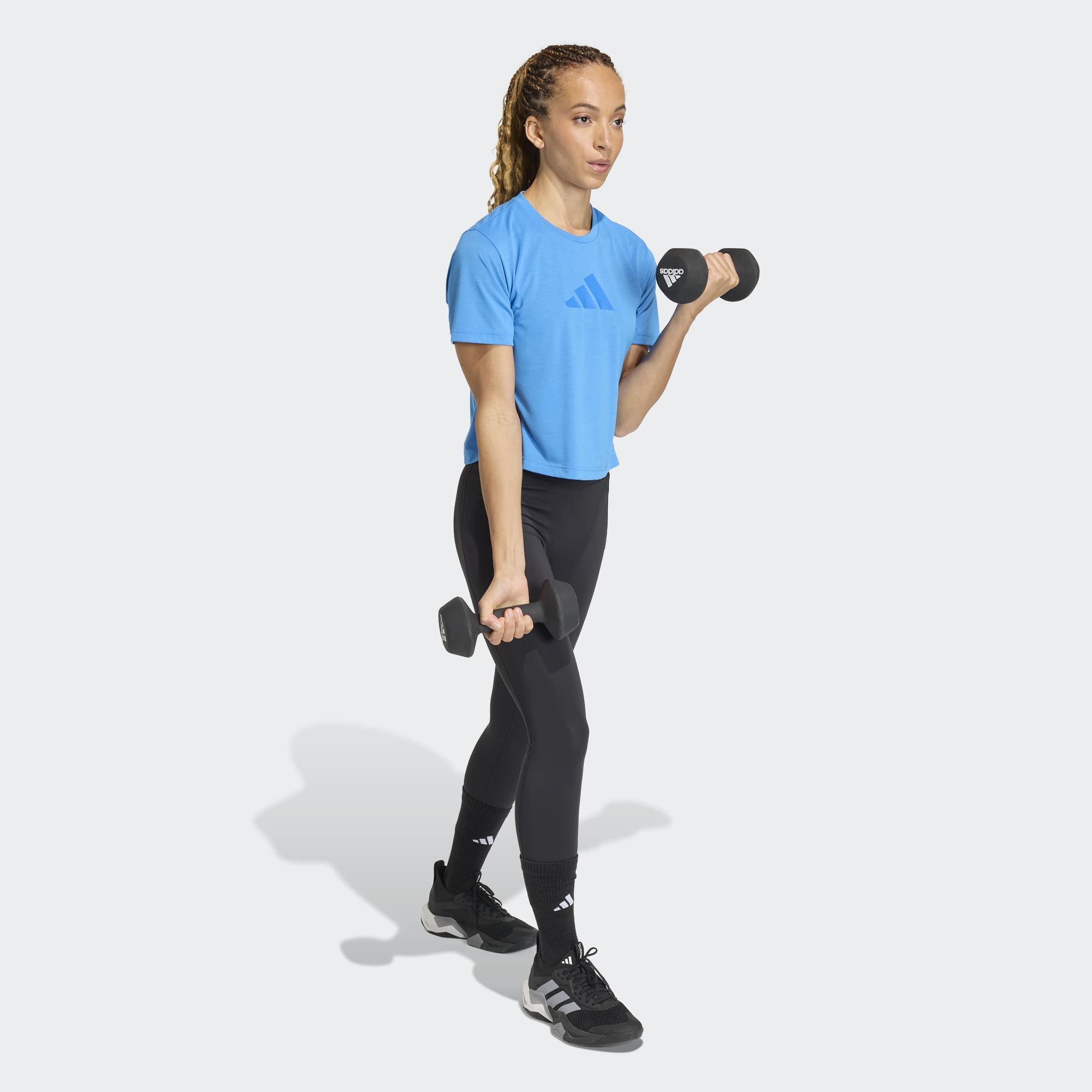 Train Essentials Big Logo Performance Training T-Shirt, Blue, A901_ONE, large image number 4