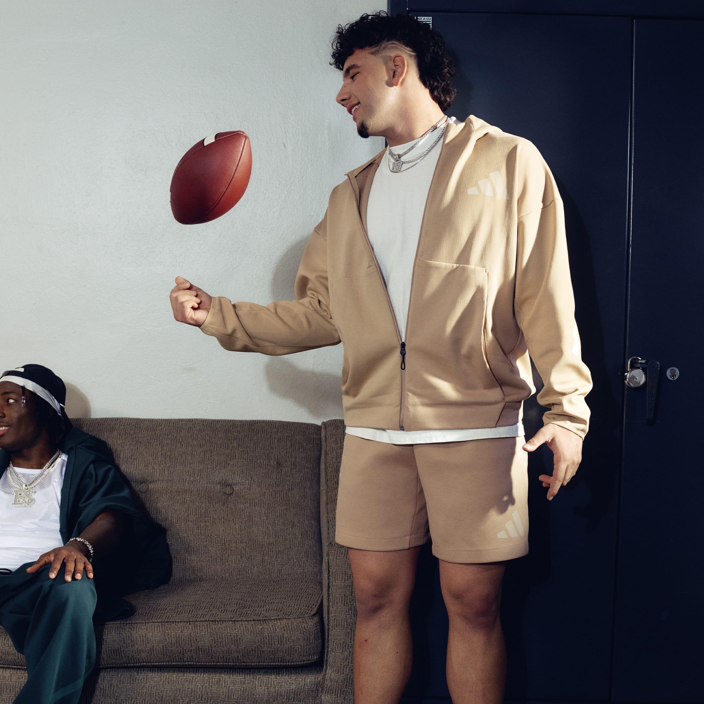 Z.N.E. Full-Zip Hooded Track Jacket, Brown, A901_ONE, large image number 5