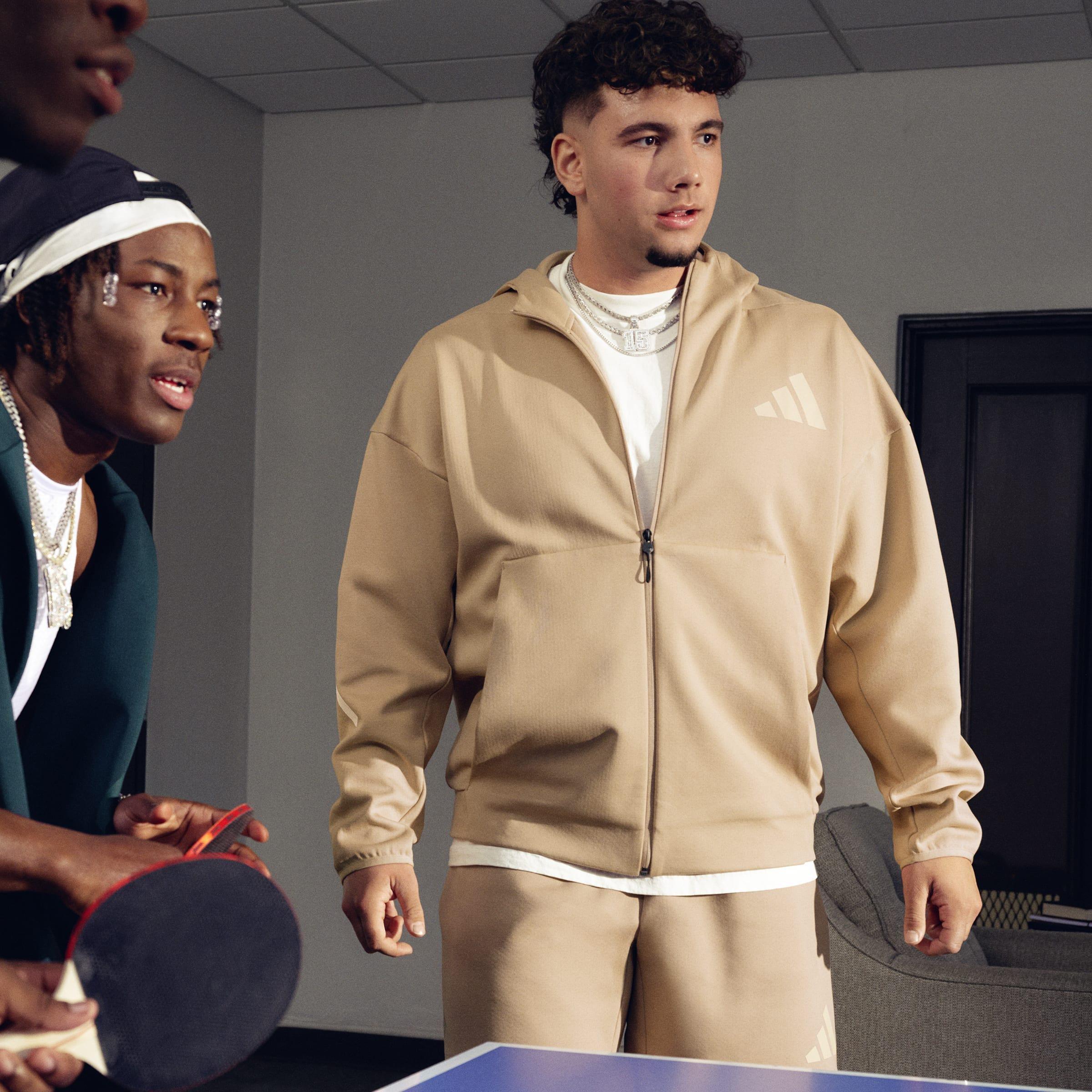 Z.N.E. Full-Zip Hooded Track Jacket, Brown, A901_ONE, large image number 6