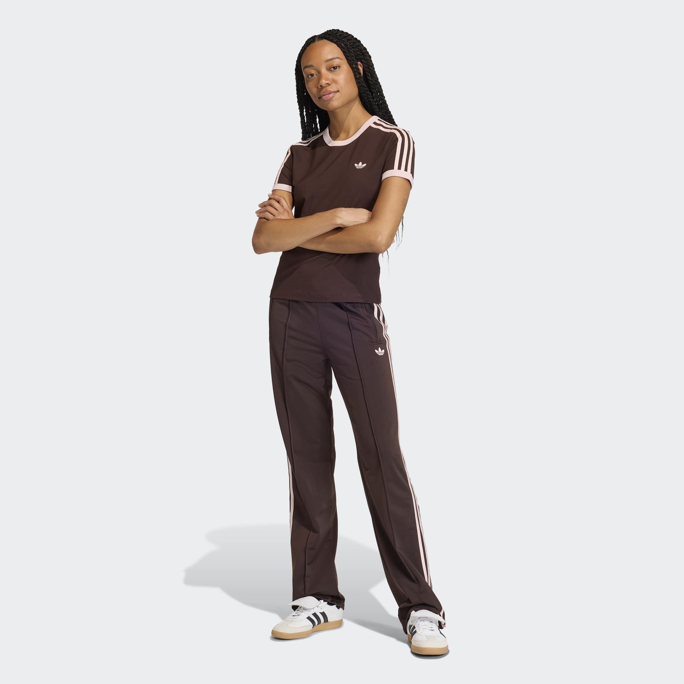 3 Stripes Slim T-Shirt, Brown, A901_ONE, large image number 4
