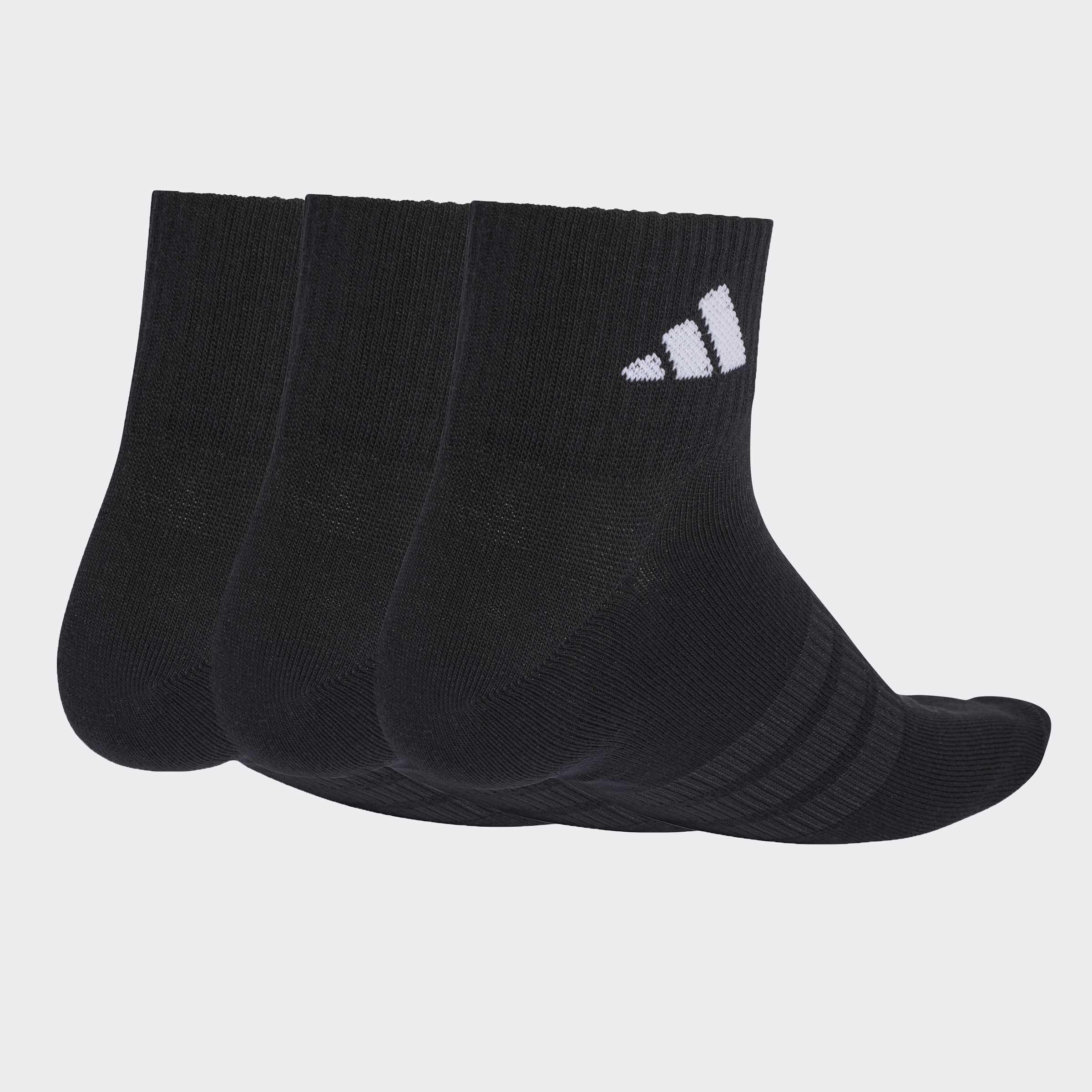 Unisex Thin&Light Sportswear Ankle Socks - 3 Pair Pack, Black