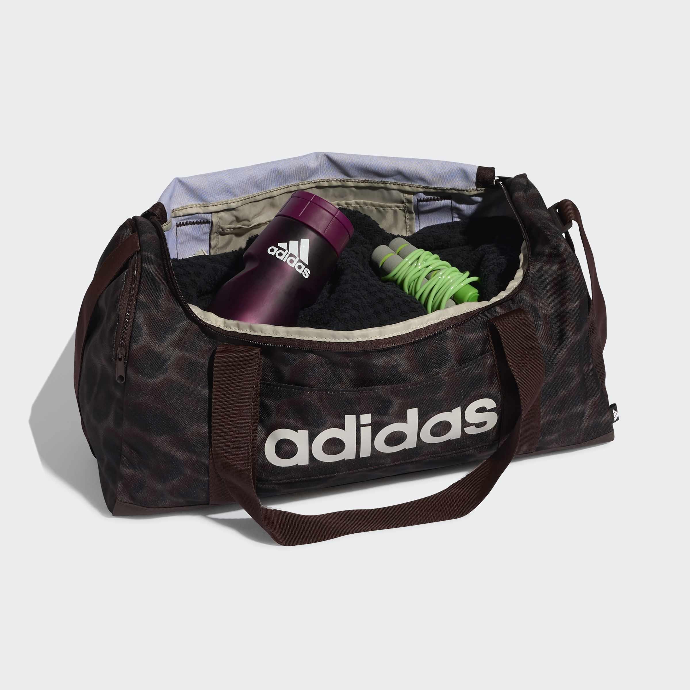 Unisex Adidas Linear Graphic Duffel, Brown, A901_ONE, large image number 2