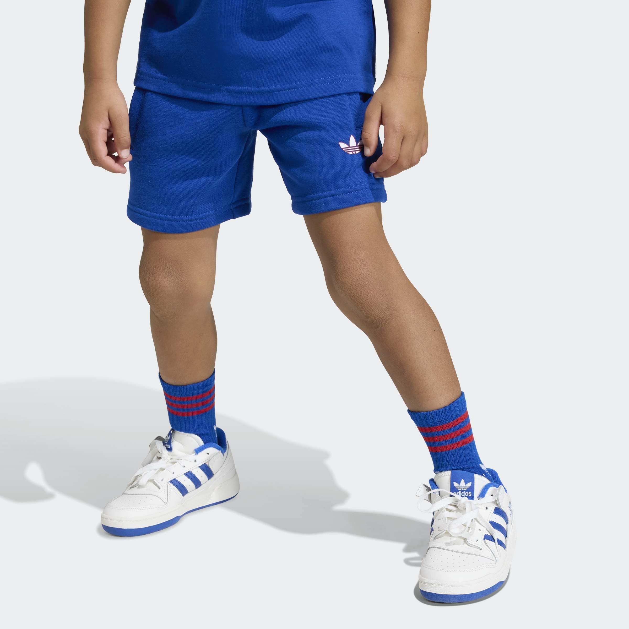 Kids Unisex Trefoil Loose Short Tee Set, Blue, A901_ONE, large image number 5
