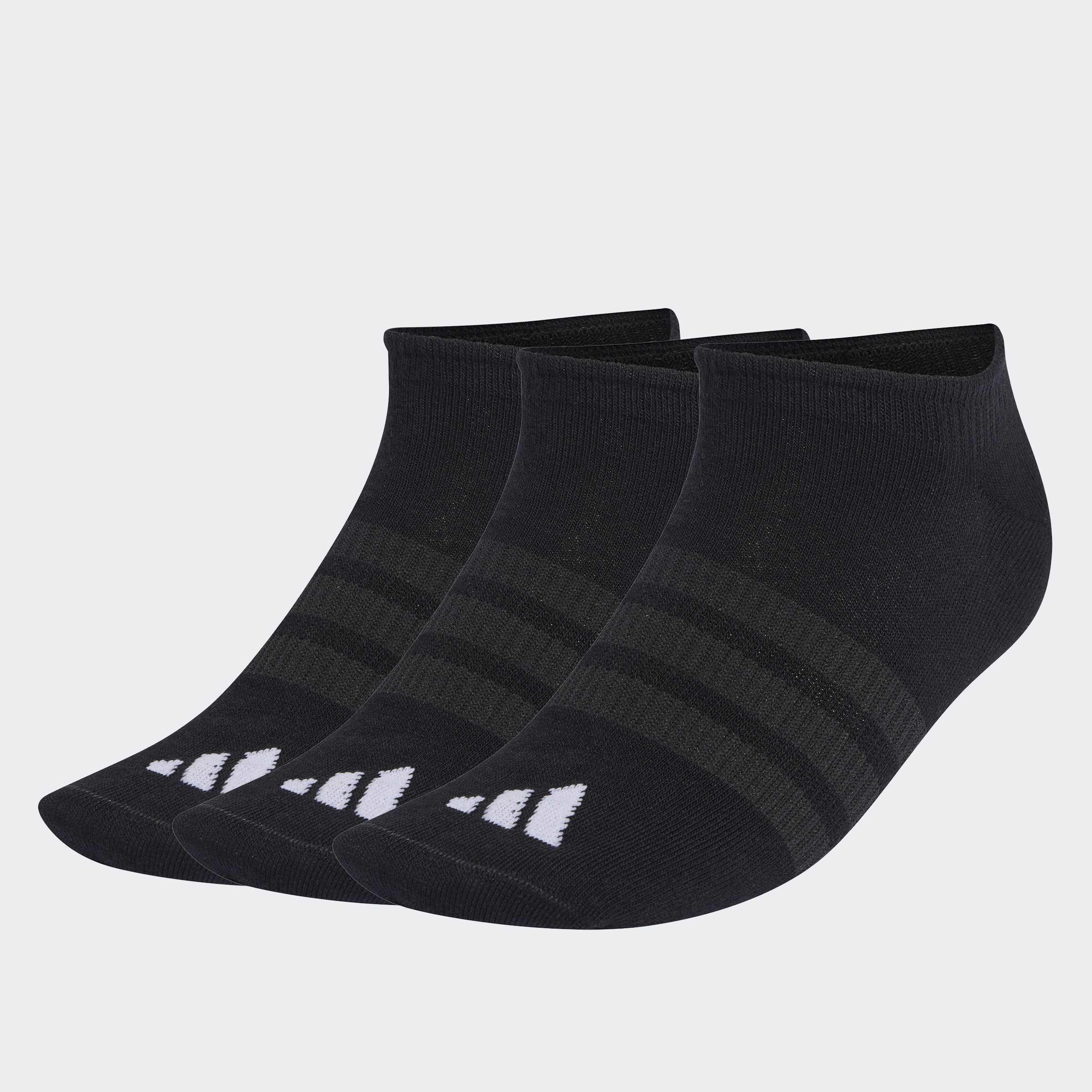 Unisex Thin&Light Sportswear No Show Socks 3 Pair Pack, Black, A901_ONE, large image number 3