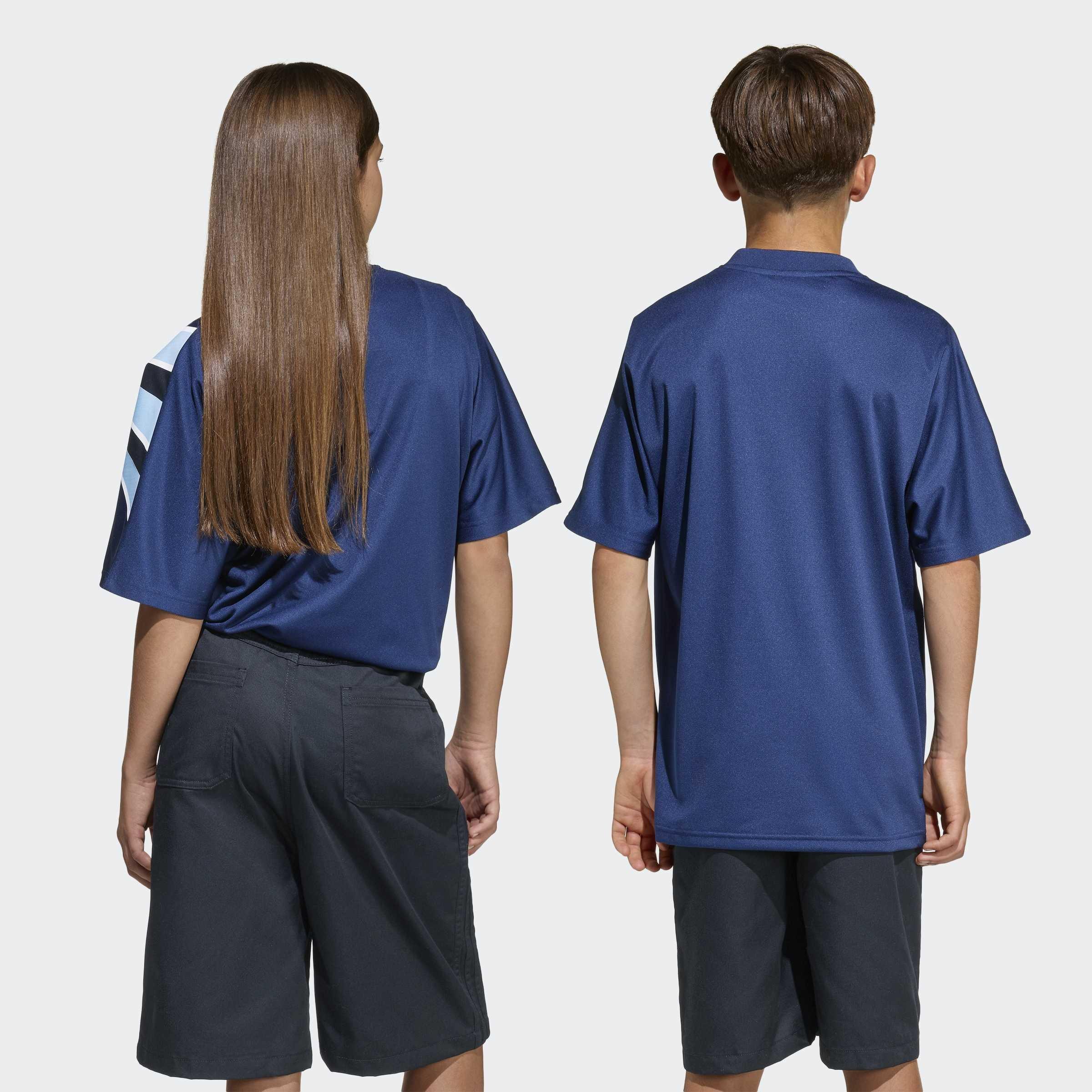 Kids Unisex Loose Batwing Santiago T-Shirt, Blue