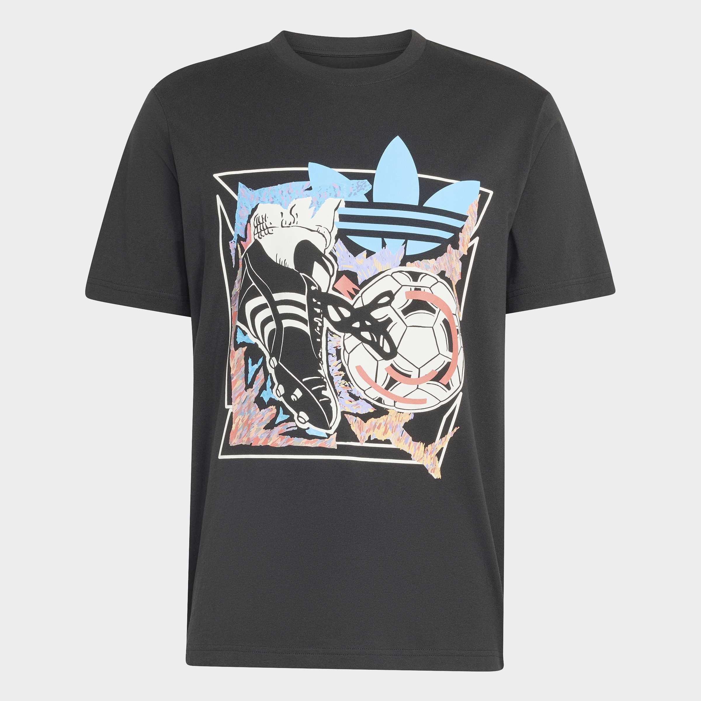 Archive Anime Football Graphic T-Shirt, Black