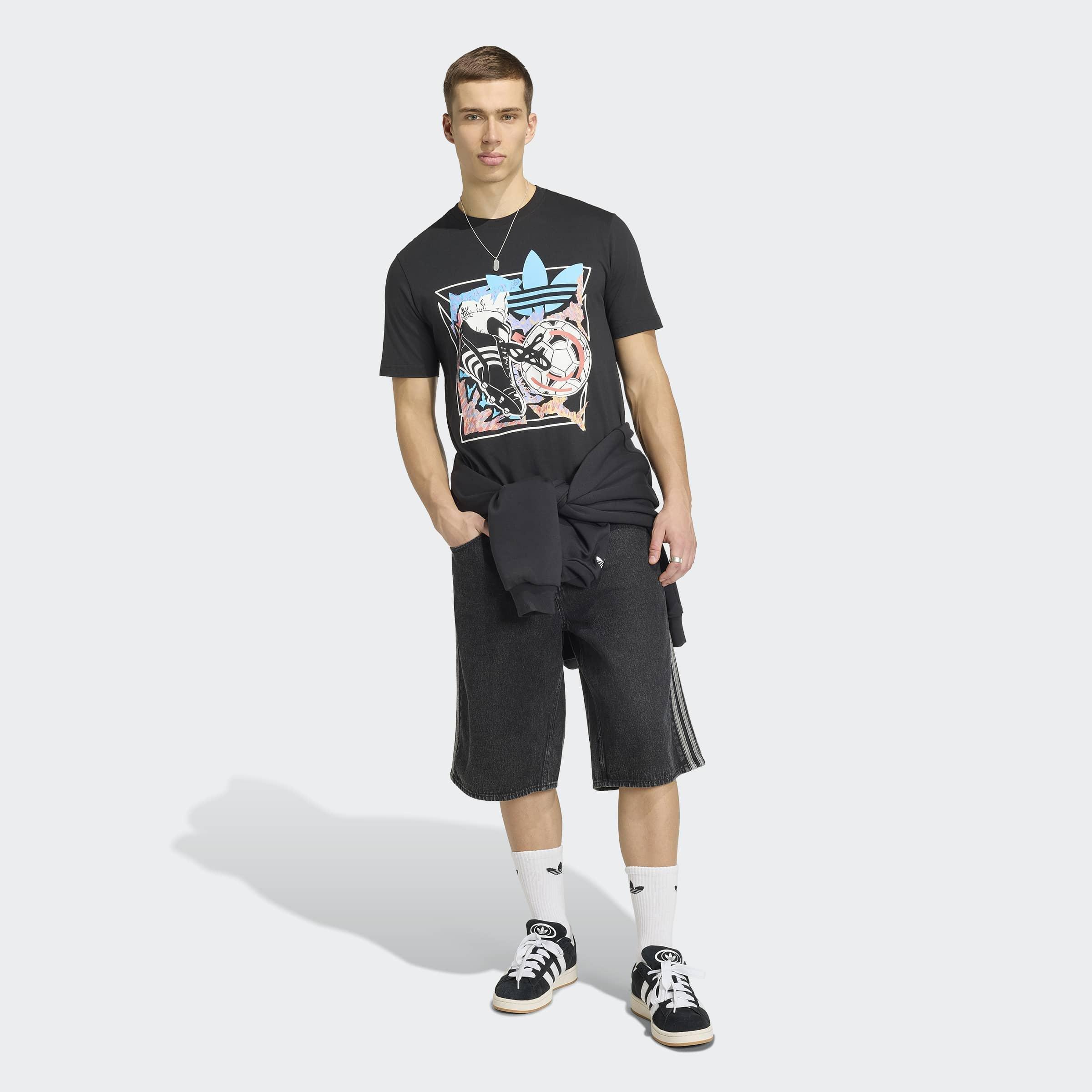 Archive Anime Football Graphic T-Shirt, Black, A901_ONE, large image number 4