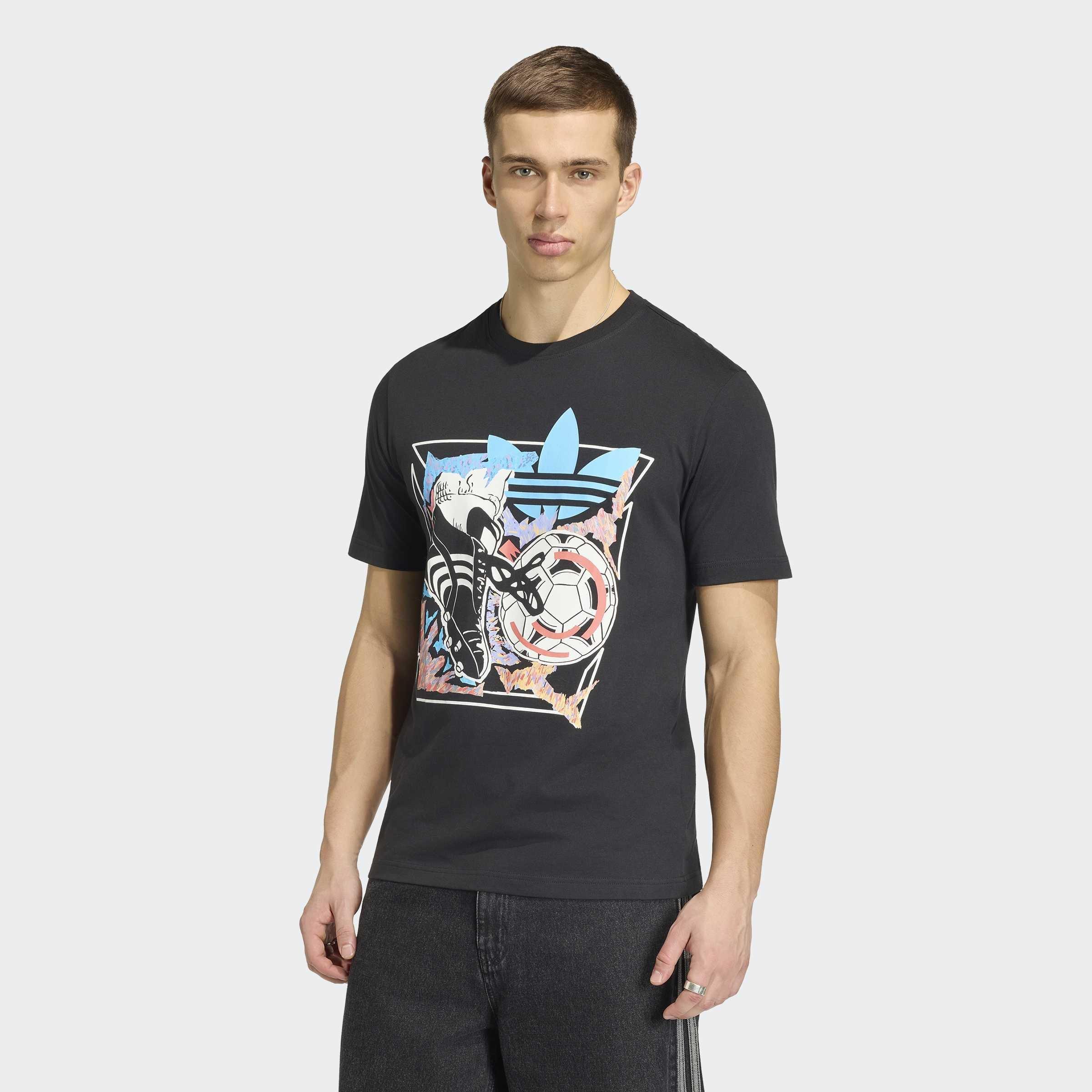 Archive Anime Football Graphic T-Shirt, Black, A901_ONE, large image number 5