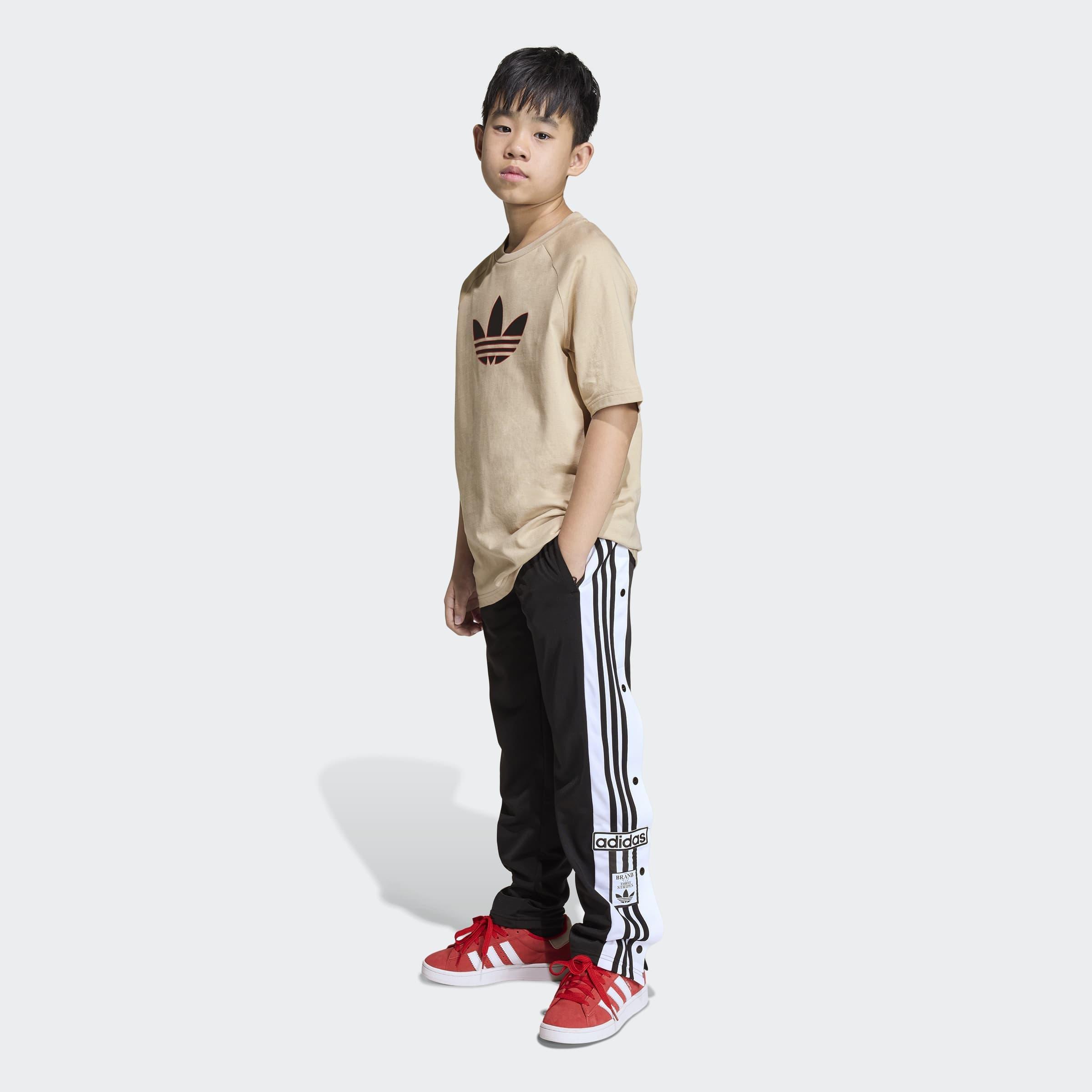 Kids Unisex Graphic Trefoil Loose T-Shirt, Beige, A901_ONE, large image number 7
