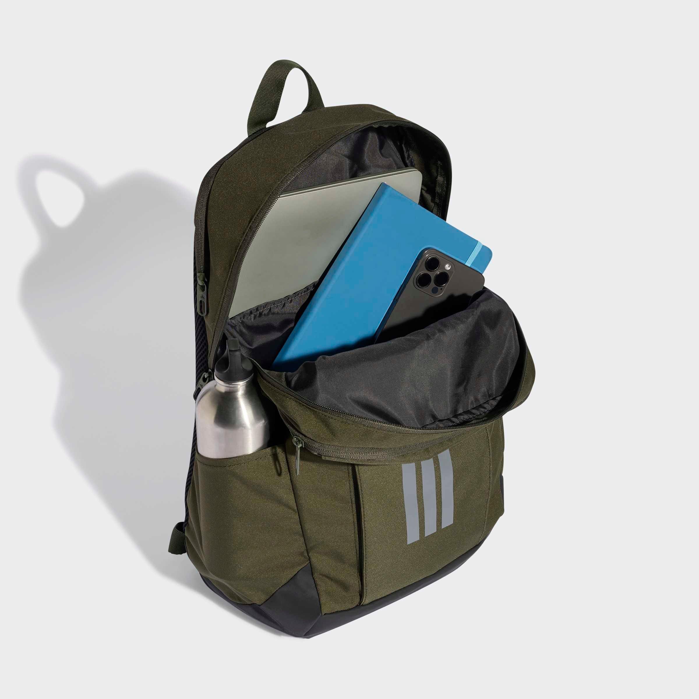 Unisex adidas Power Backpack, Green, A901_ONE, large image number 3