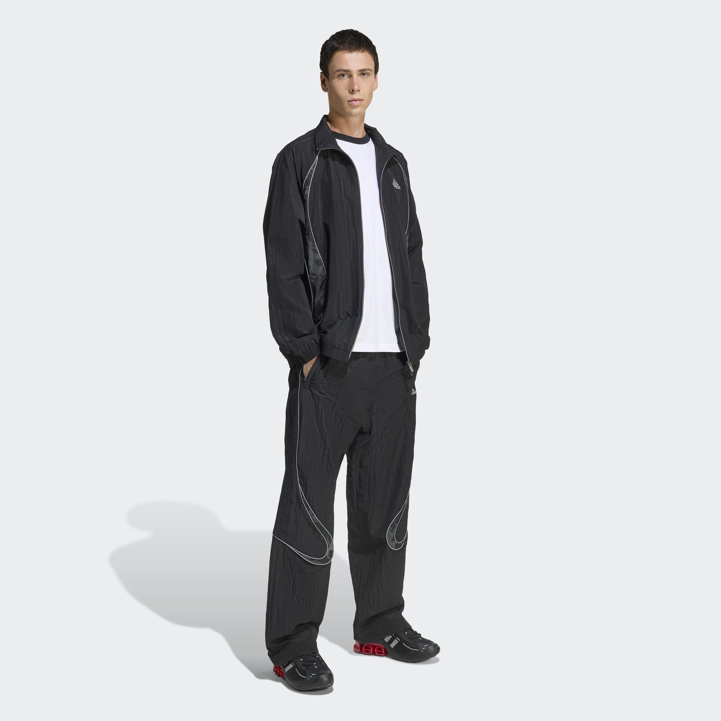 Adilenium Season 4 Teamgeist Track Tracksuit Bottoms, Black, A901_ONE, large image number 4