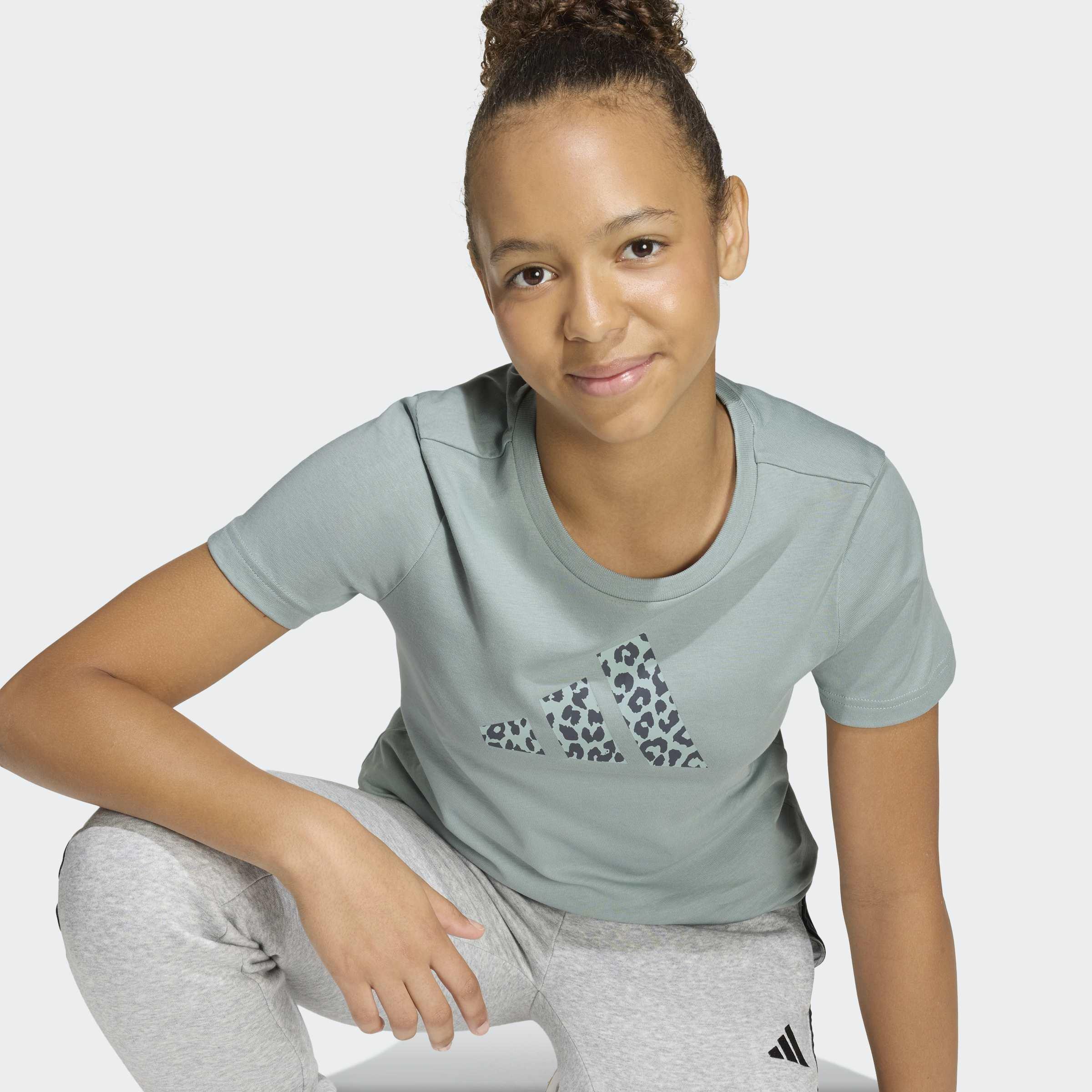 Kids Junior Girls Animal Print Graphic T-Shirt, Green, A901_ONE, large image number 3