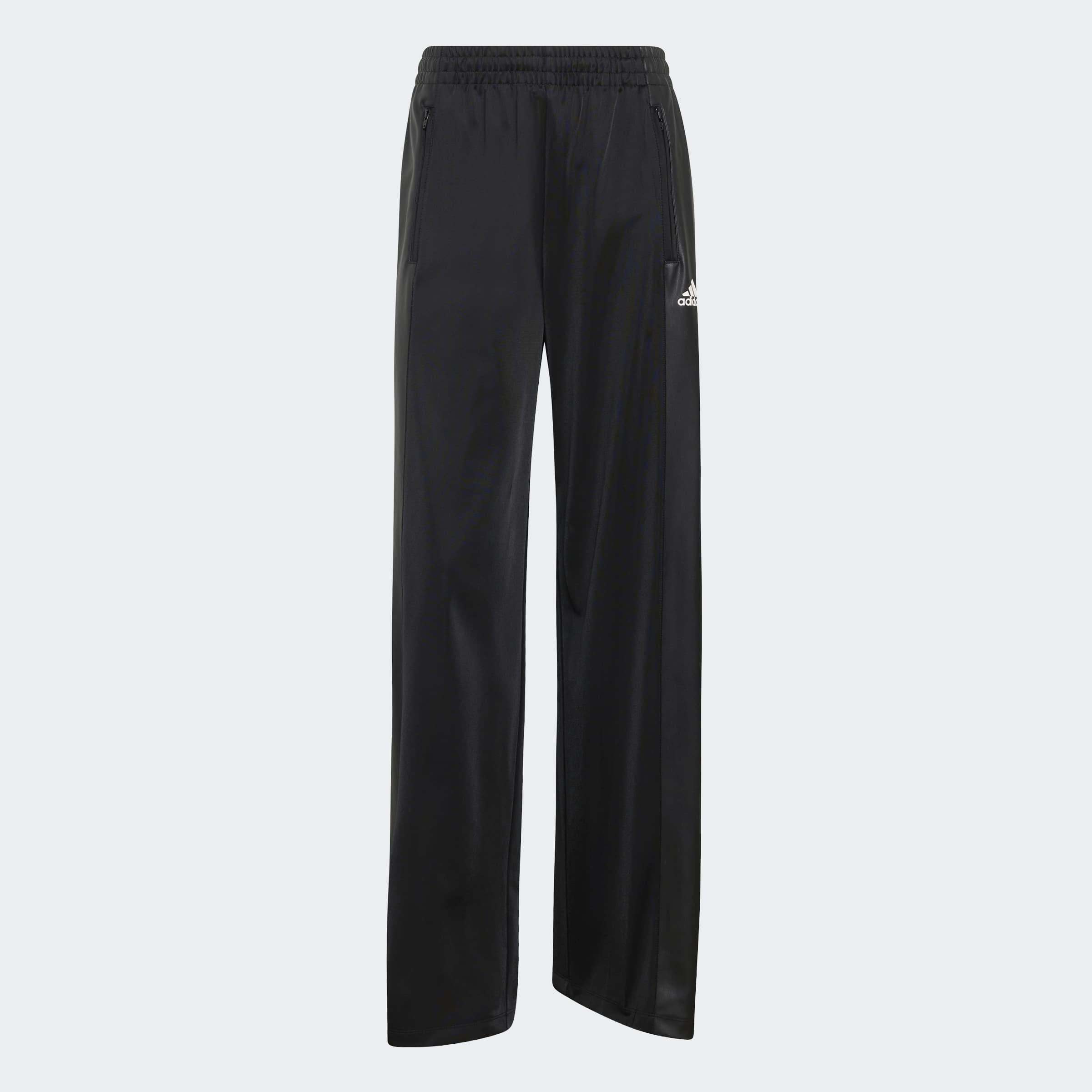 Teamgeist Faux Leather Track Tracksuit Bottoms, Black