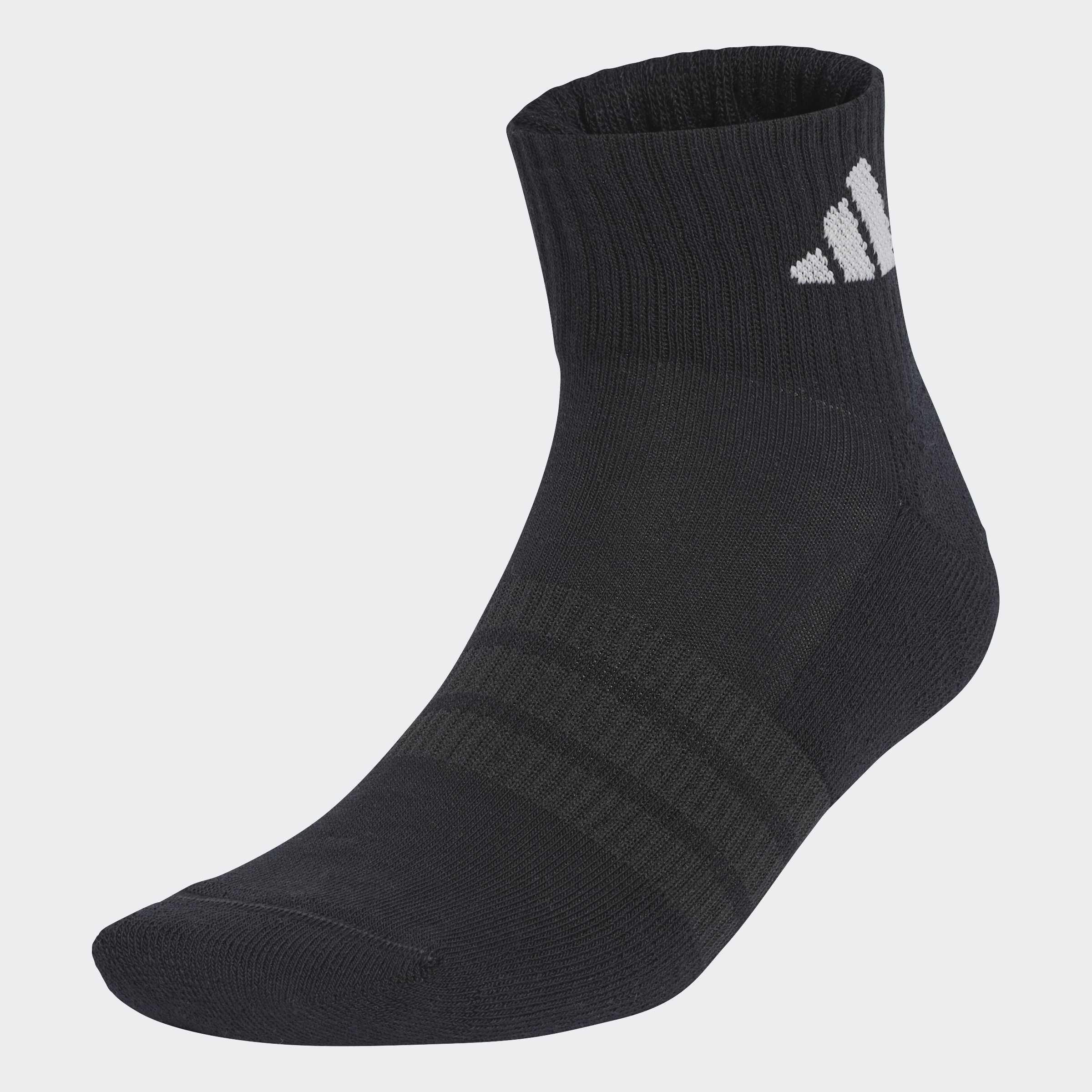 Unisex Cushioned Sportswear Ankle Socks - 3 Pair Pack, Black, A901_ONE, medium