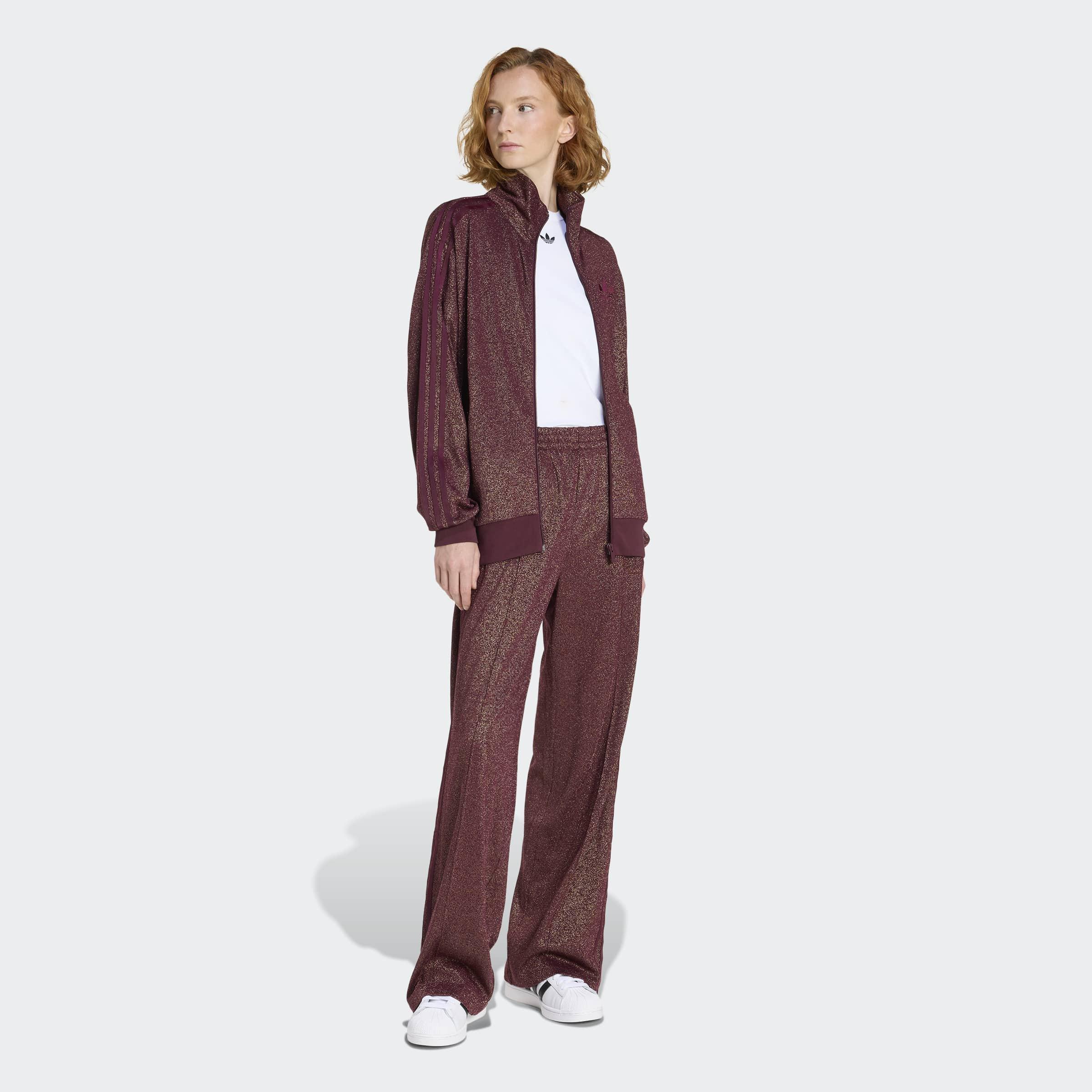 Adidas Originals Lurex Firebird Tp Trousers, Red, A901_ONE, large image number 4