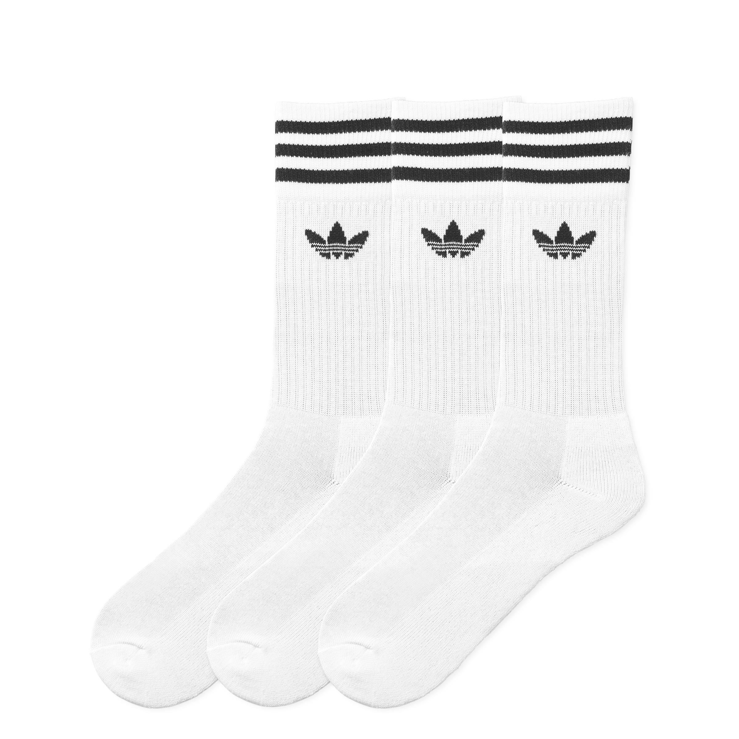 Unisex Crew Socks 3 Pairs, White, A901_ONE, large image number 0