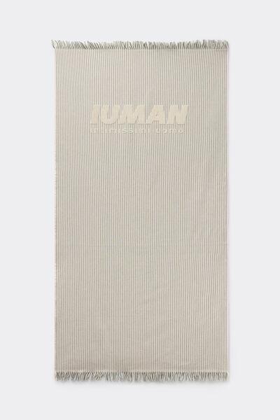 Multicolour Striped Beach Towel, B601_914J, large image number 0