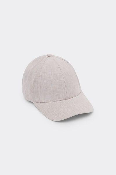 Beige Canvas Cap, B601_917I, large image number 0