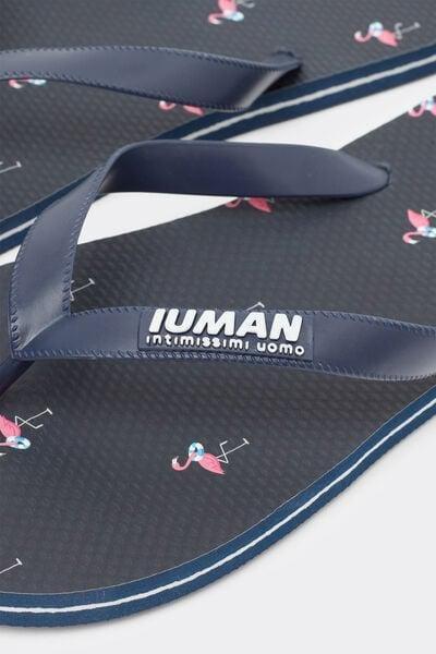 Navy Printed Flip Flops, , large image number 2