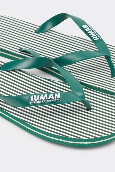 Green Printed Flip Flops, , large image number 2