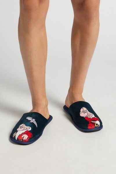 Green Grumpy Print Fur-Effect Slippers, B601_132J, large image number 0