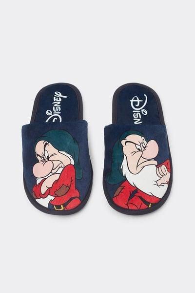 Blue Disney Grumpy Bear Slippers, Midnight Blue, large image number 0